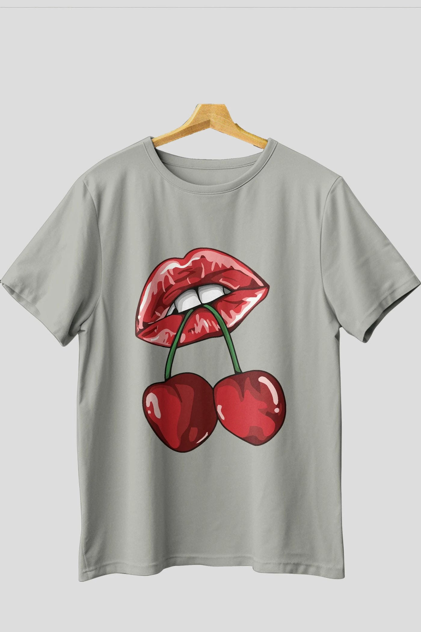 Cherry Cherries 11 Ön Baskılı Oversize t-shirt Erkek Kadın Pamuk Bisiklet Yaka tişort