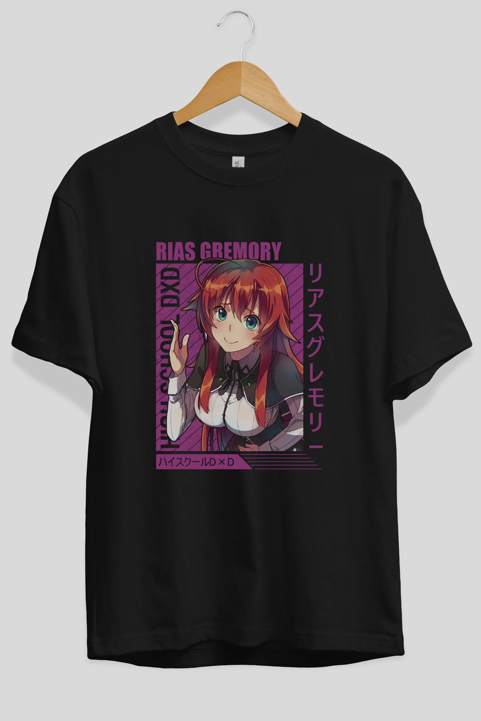 Rias Gremory 10 Anime Ön Baskılı Oversize t-shirt %100 pamuk Erkek Kadın Unisex
