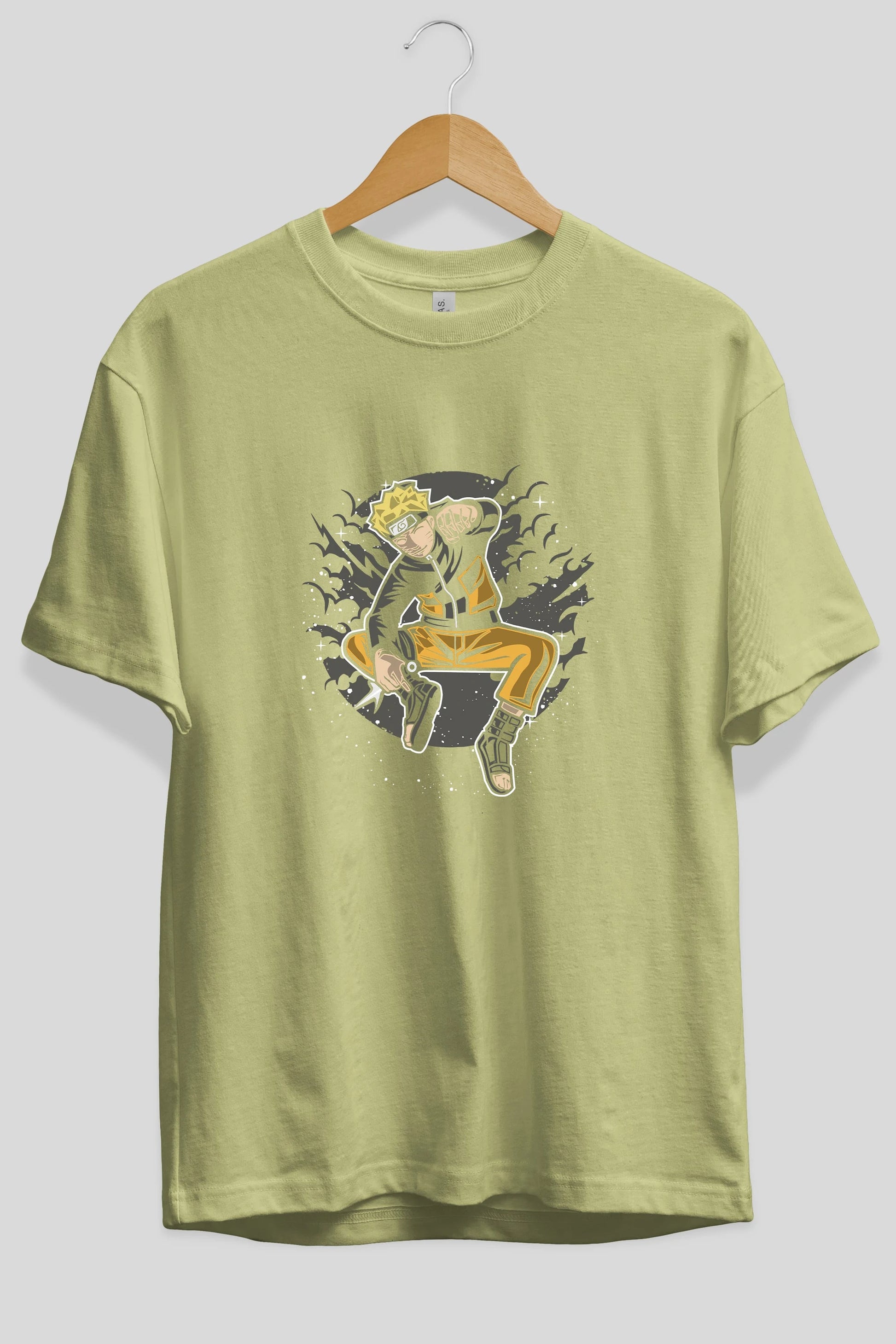 NARUTO Ön Baskılı Oversize t-shirt Erkek Kadın Unisex %100 Pamuk tişort