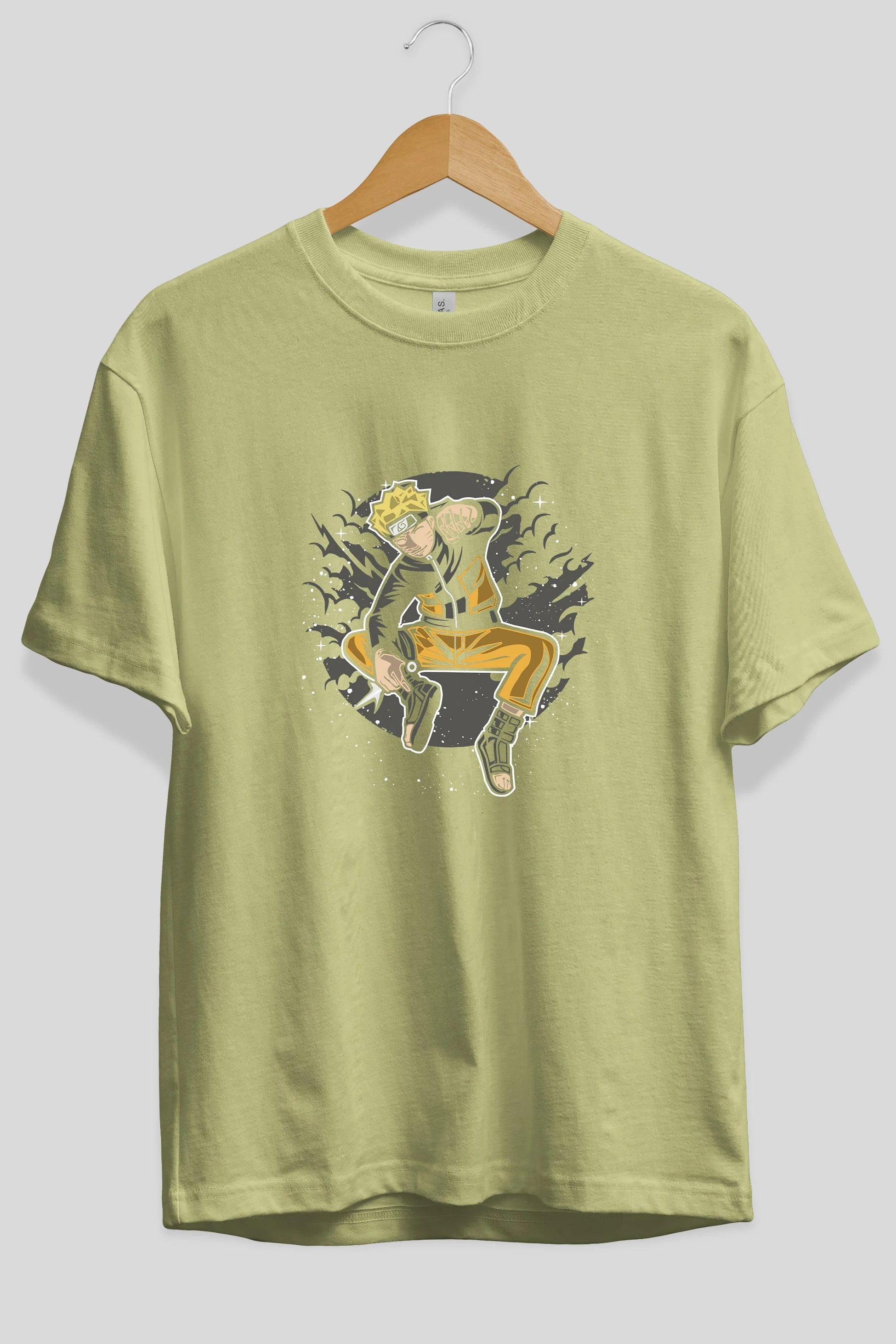NARUTO Ön Baskılı Oversize t-shirt Erkek Kadın Unisex %100 Pamuk tişort