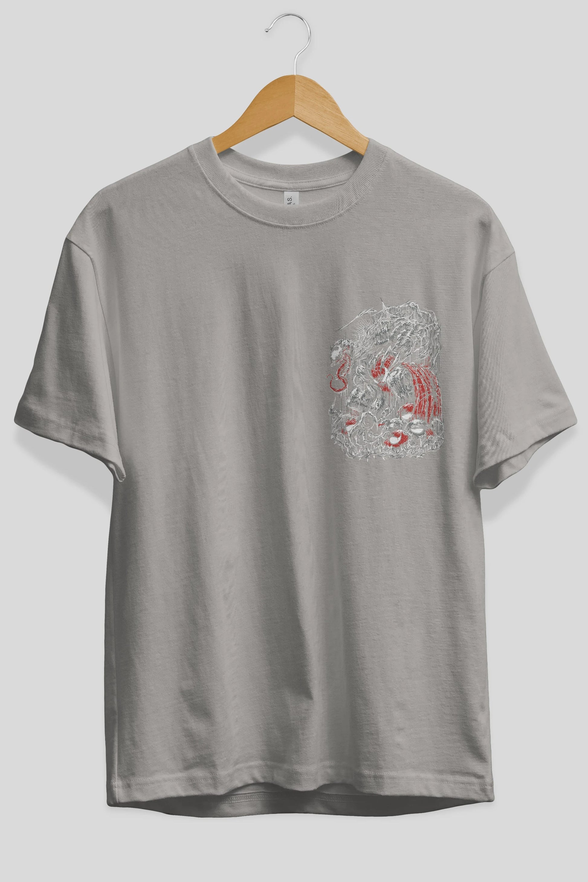 Venom (14) Ön Sol Baskılı Oversize t-shirt Erkek Kadın Unisex %100 Pamuk Bisiklet Yaka tişort
