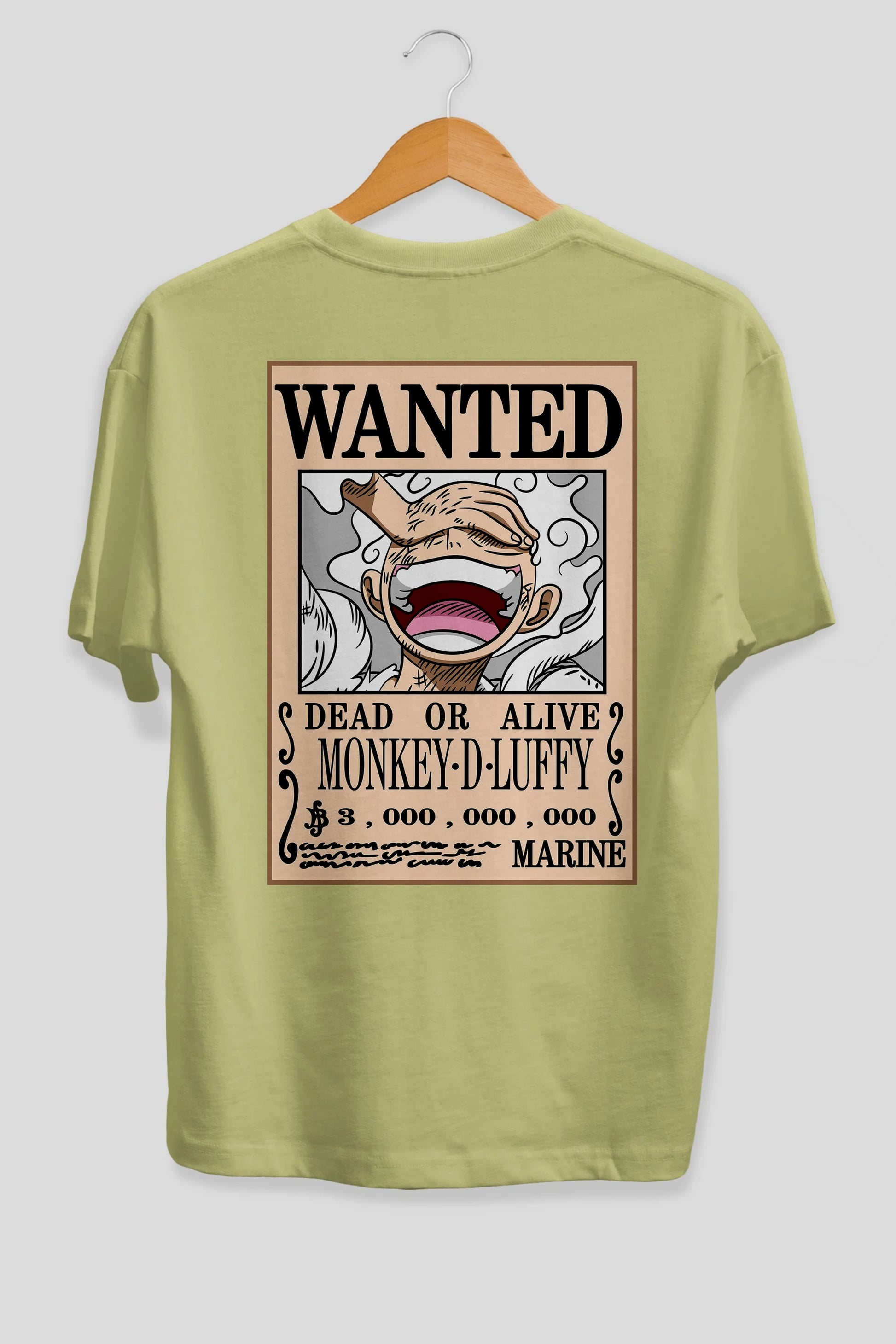 CARTEL LUFFY GEAR 5 Anime Arka Baskılı Oversize t-shirt Erkek Kadın Unisex