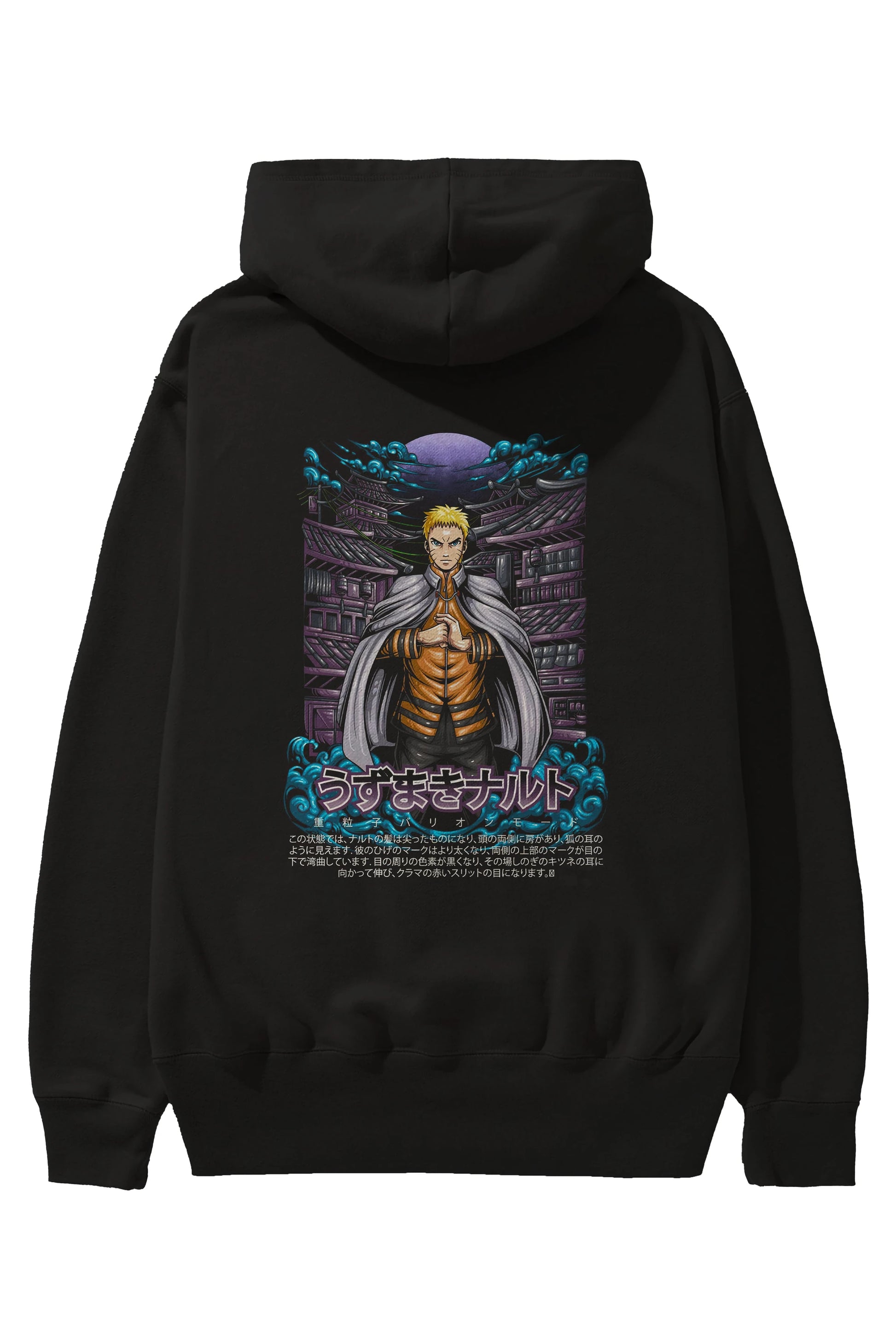 NARUTO (8) Anime Arka Baskılı Hoodie Oversize Kapüşonlu Sweatshirt Erkek Kadın Unisex