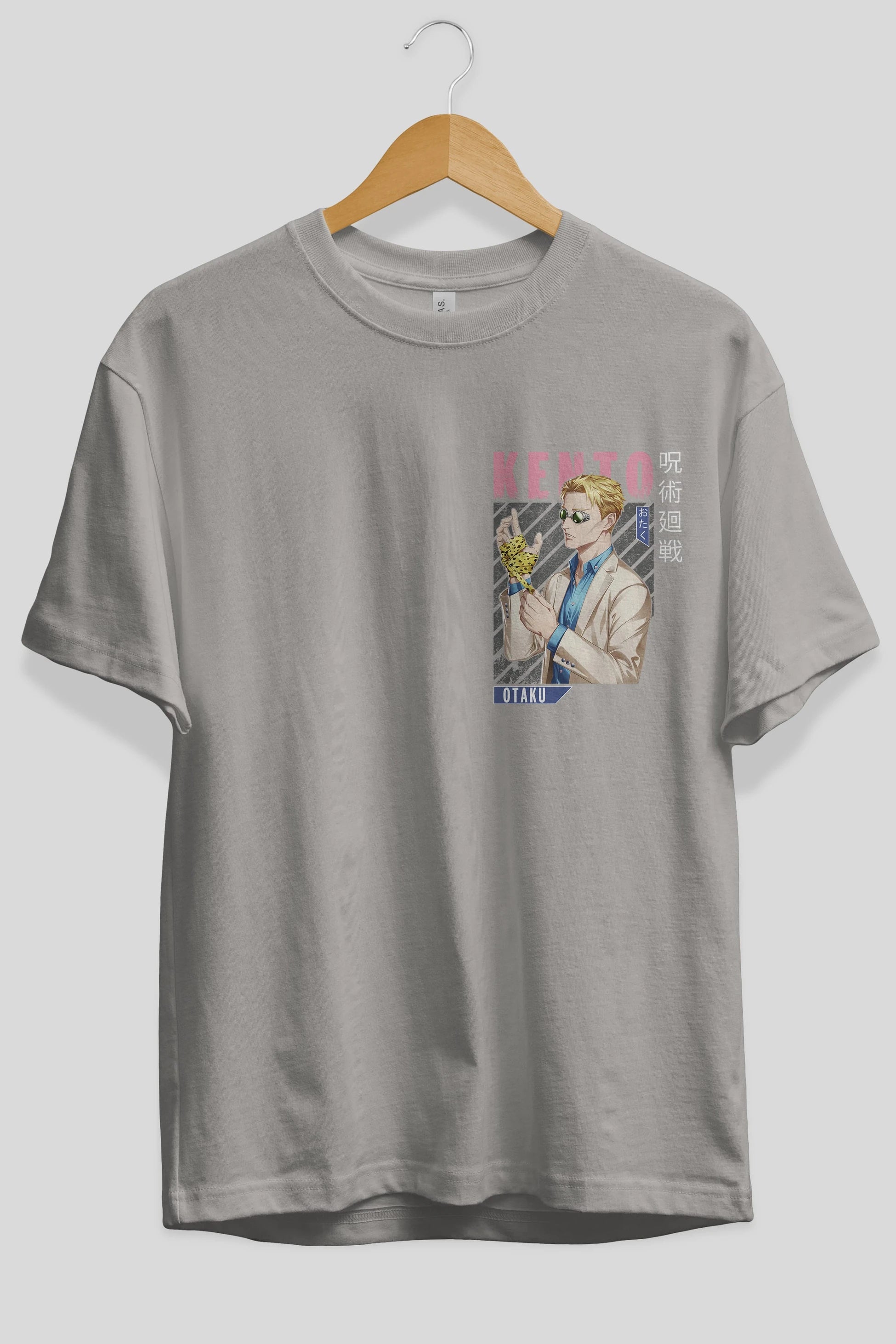 Kento Nanami Ön Sol Baskılı Oversize t-shirt Erkek Kadın Unisex %100 Pamuk Bisiklet Yaka tişort