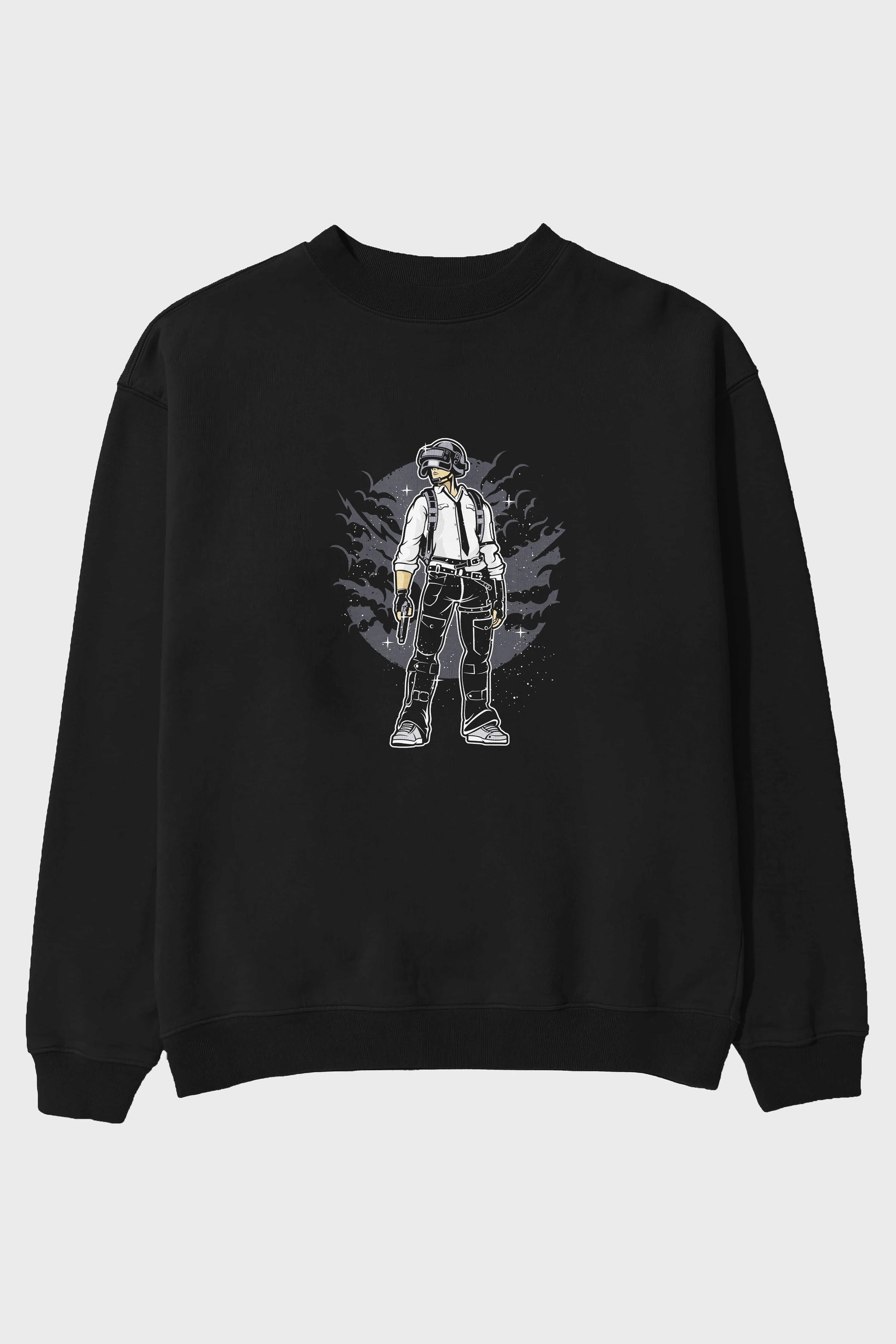 PUBG Ön Baskılı Oversize Sweatshirt Erkek Kadın Unisex