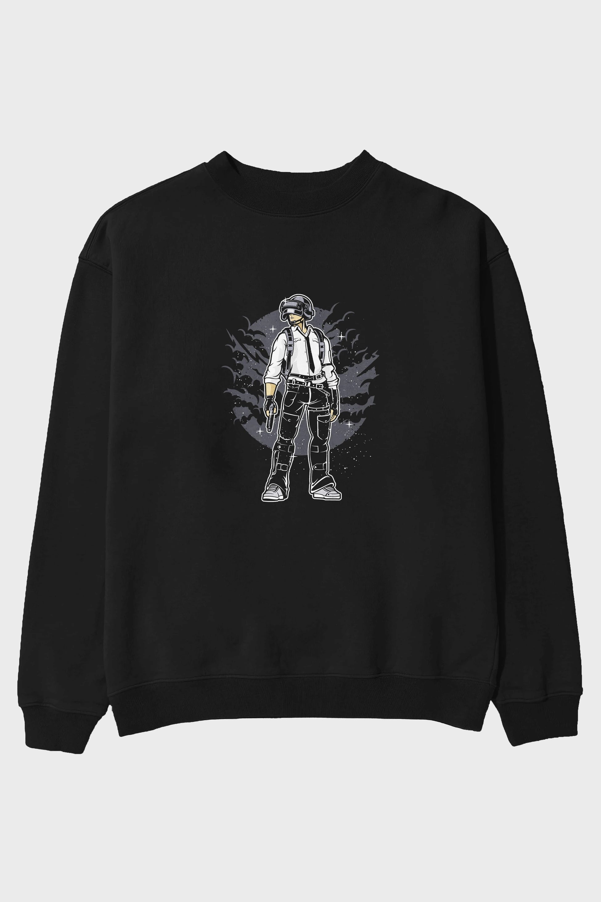 PUBG Ön Baskılı Oversize Sweatshirt Erkek Kadın Unisex