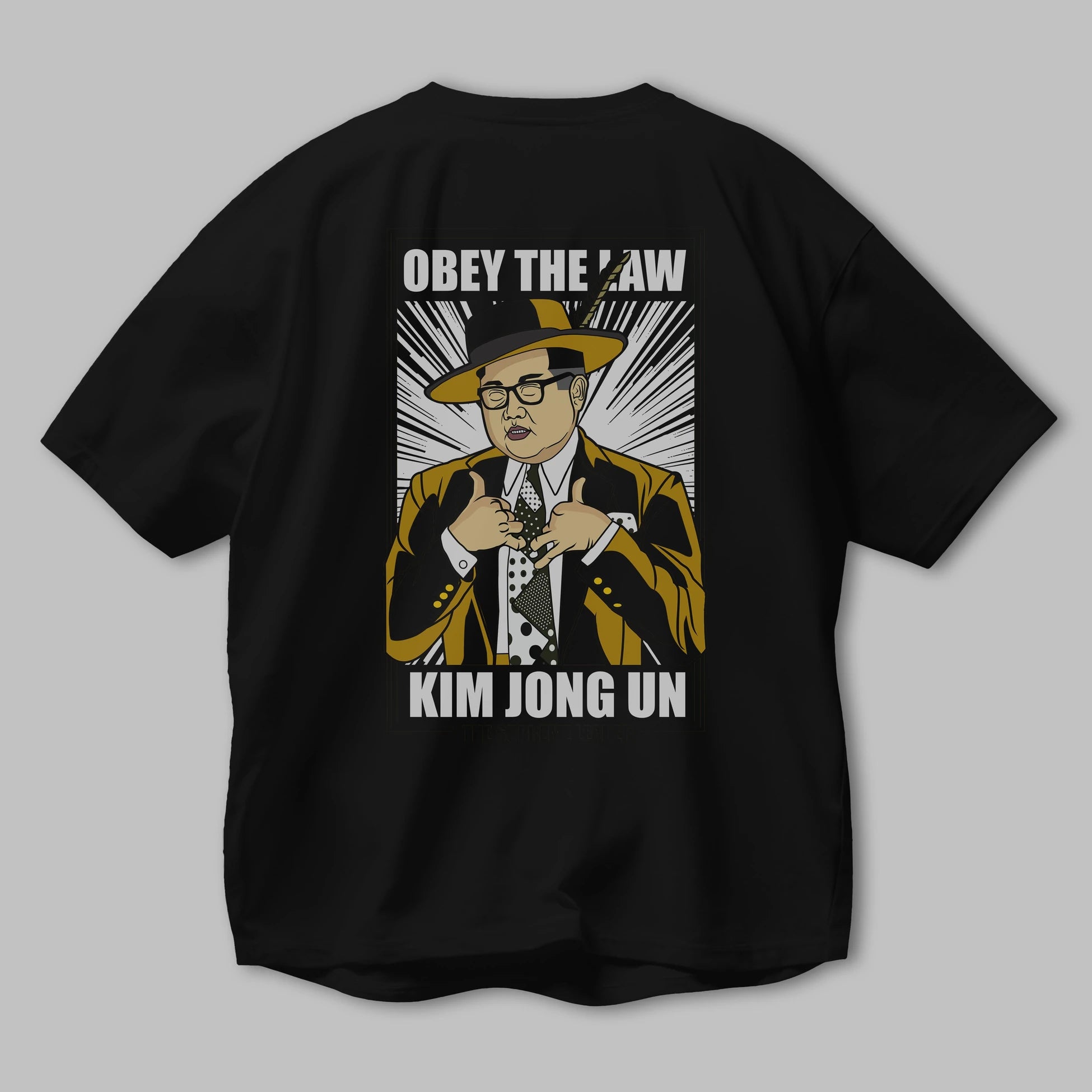The Mask Jong Un Arka Baskılı Oversize t-shirt Erkek Kadın Unisex %100 Pamuk tişort