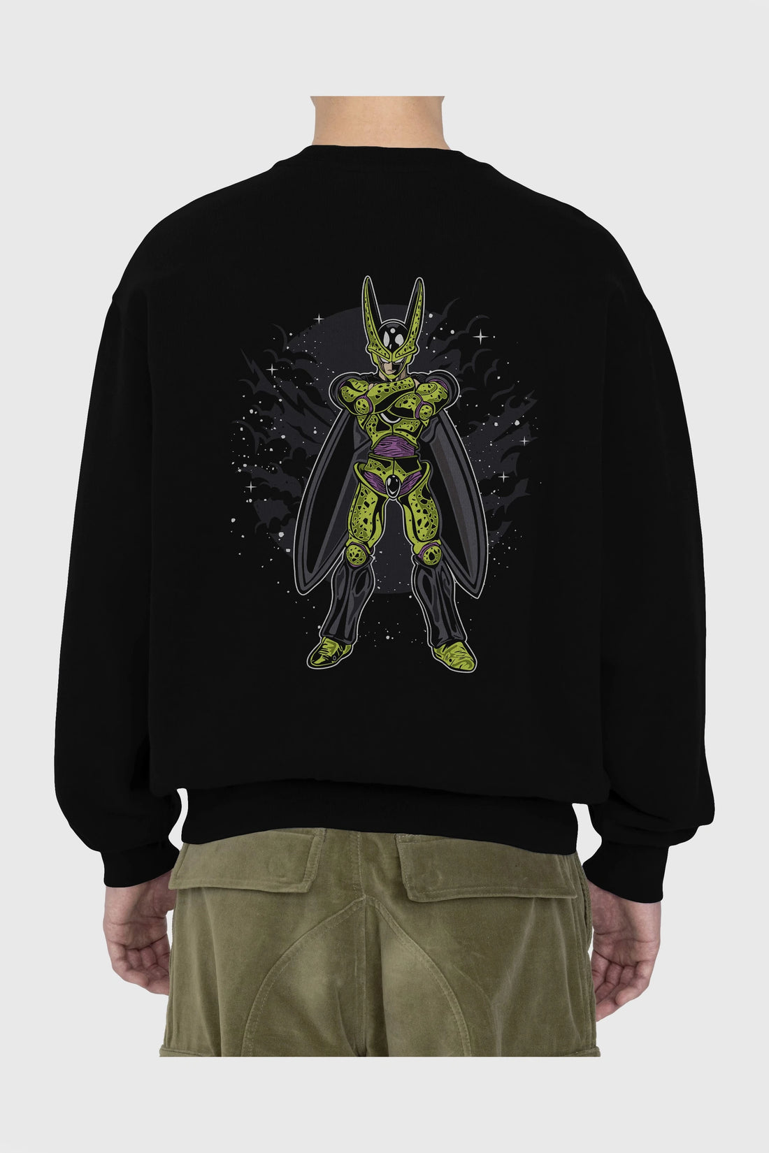 CELL Arka Baskılı Oversize Sweatshirt Erkek Kadın Unisex
