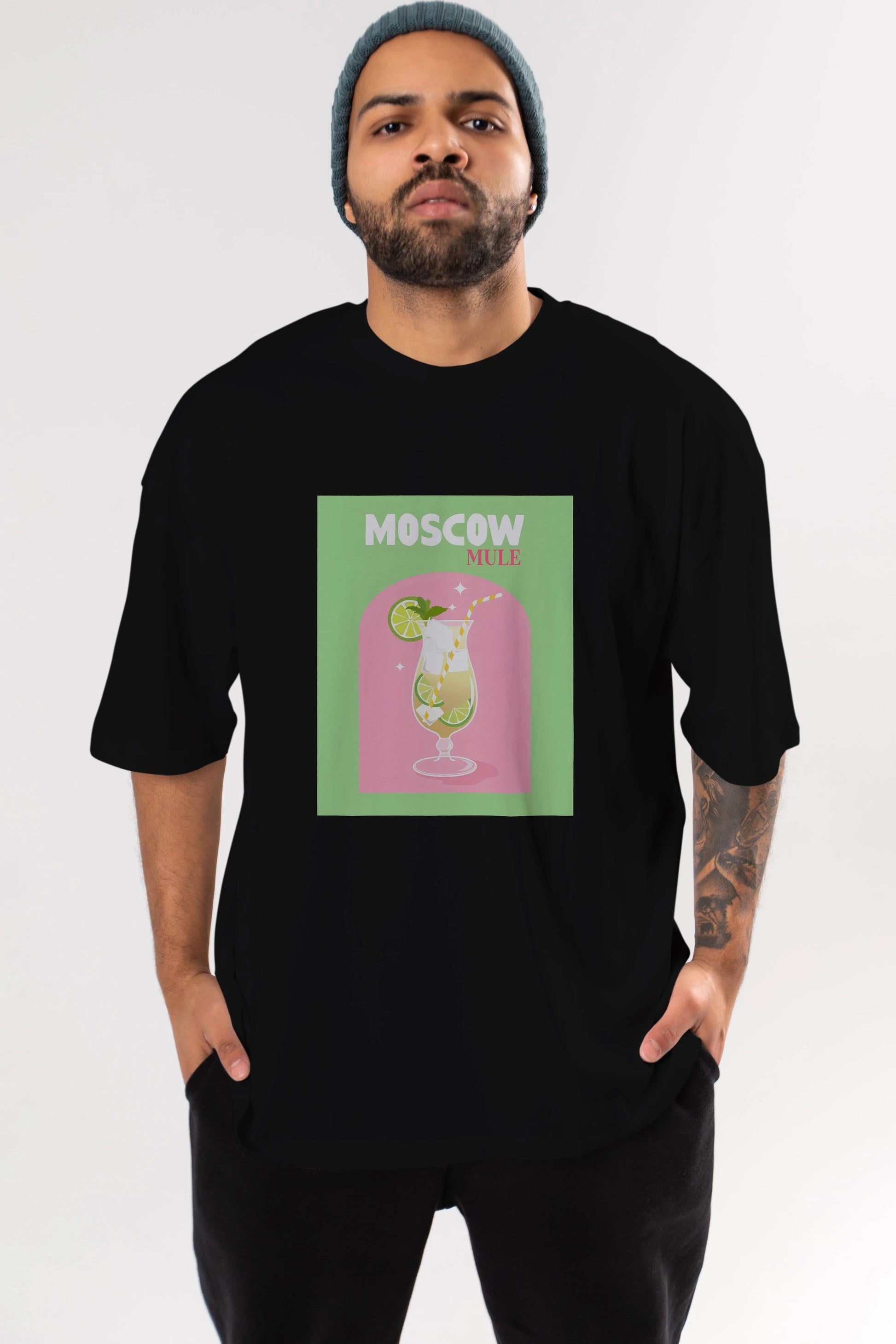 Moscow Mule 5 Ön Baskılı Oversize t-shirt Erkek Kadın Unisex %100 Pamuk Bisiklet Yaka tişort
