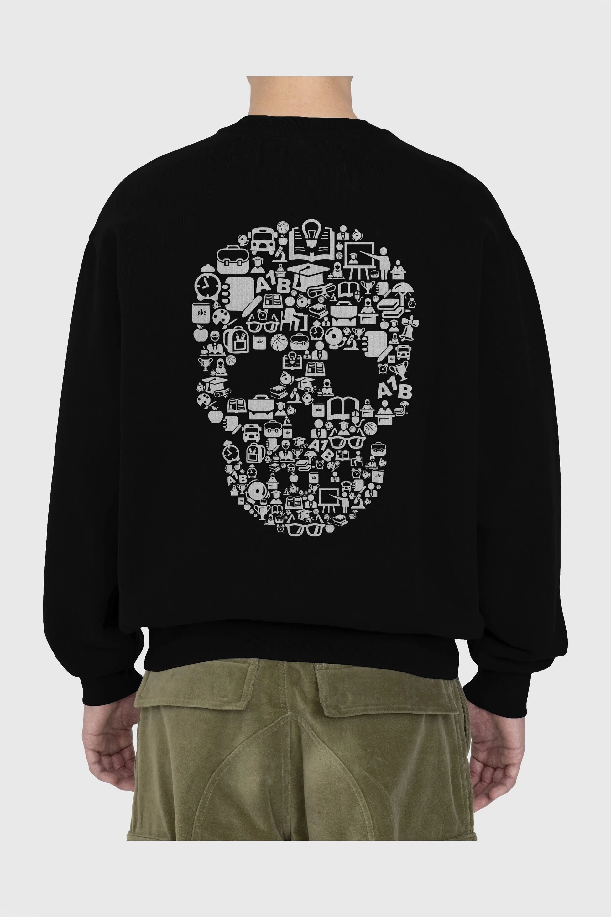 Dead  School Arka Baskılı Oversize Sweatshirt Erkek Kadın Unisex