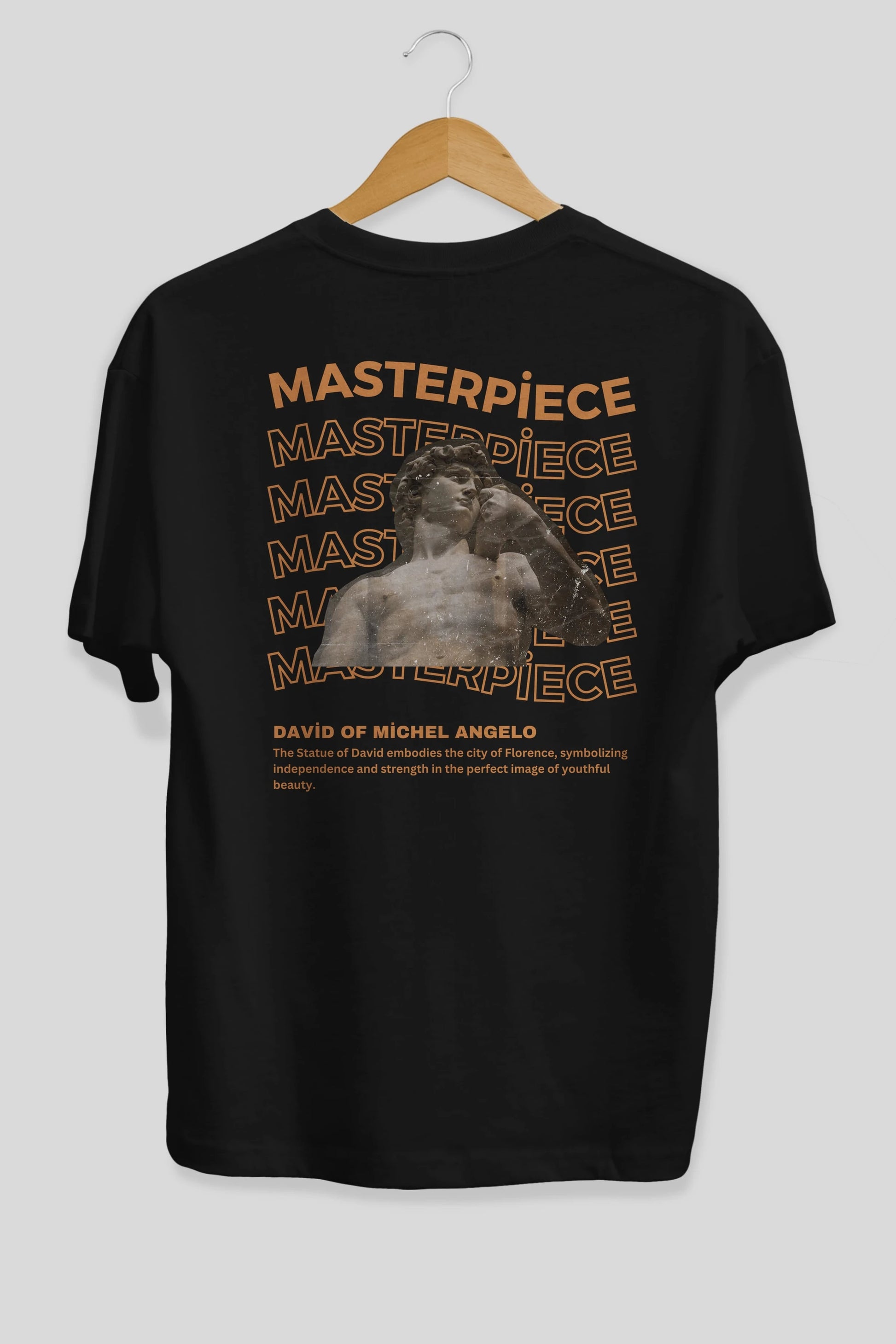 Masterpiece Yazılı Arka Baskılı Oversize t-shirt Erkek Kadın Unisex