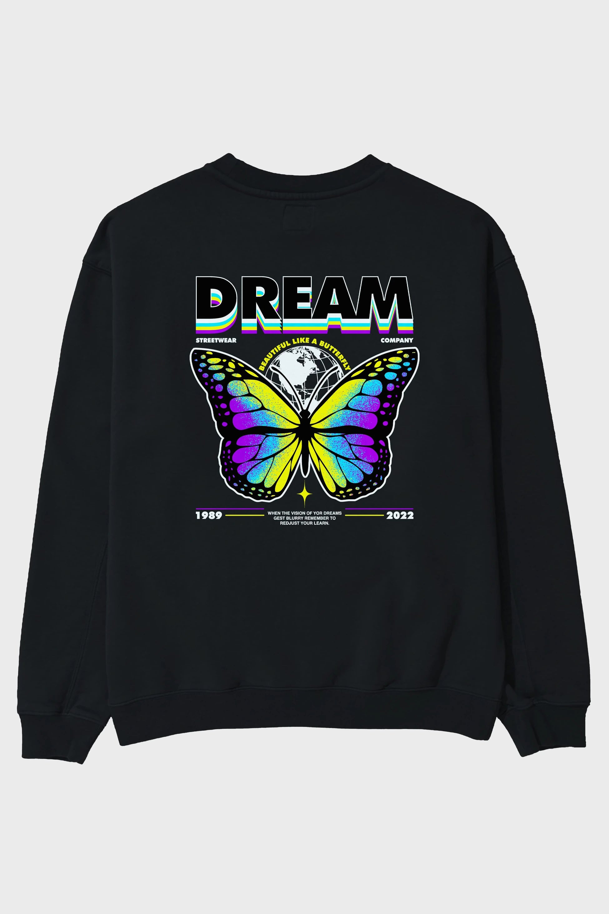 Dream Company Arka Baskılı Oversize Sweatshirt Erkek Kadın Unisex