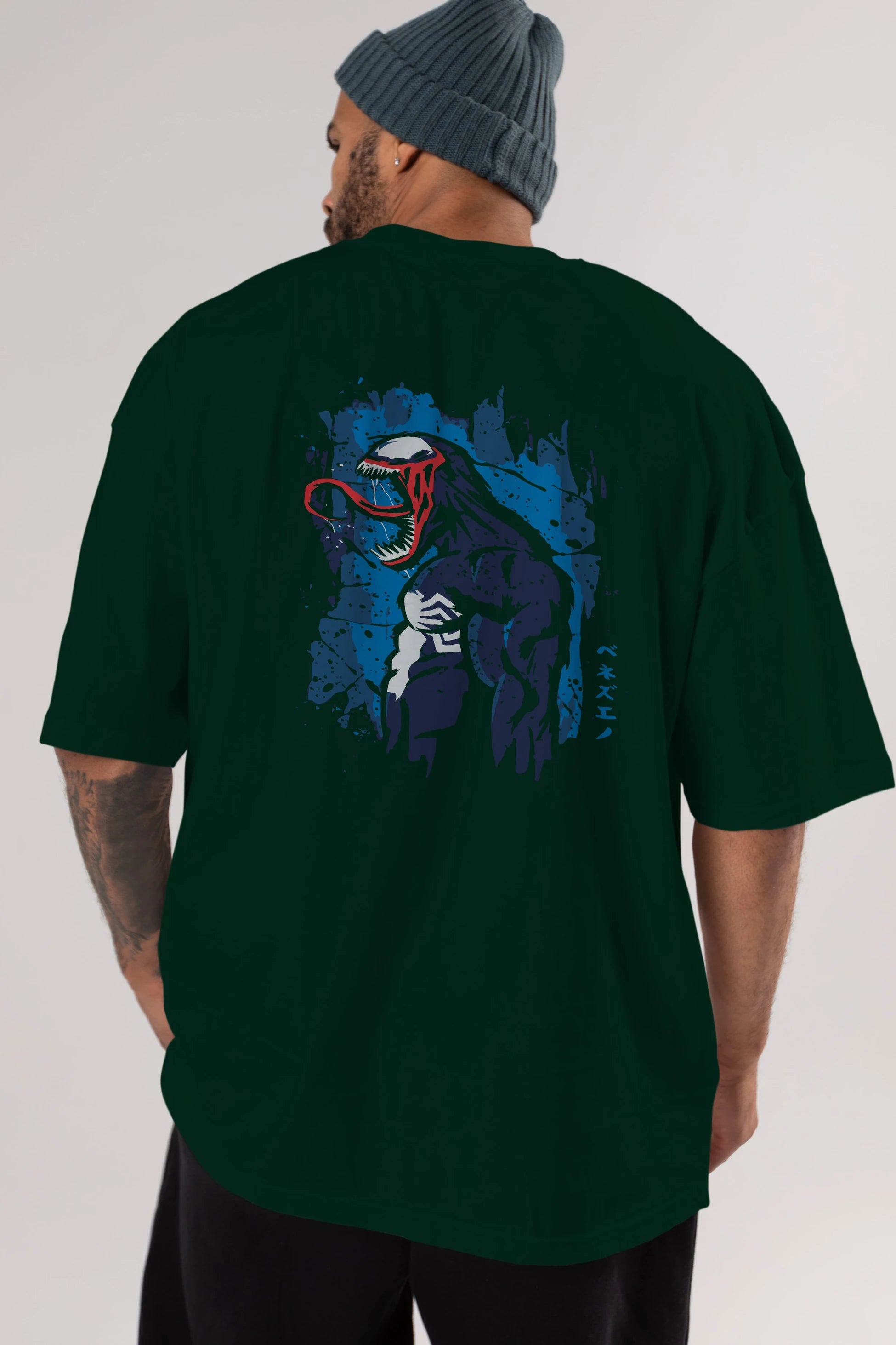 Venom (24) Arka Baskılı Oversize t-shirt Erkek Kadın Unisex %100 Pamuk Bisiklet Yaka tişort