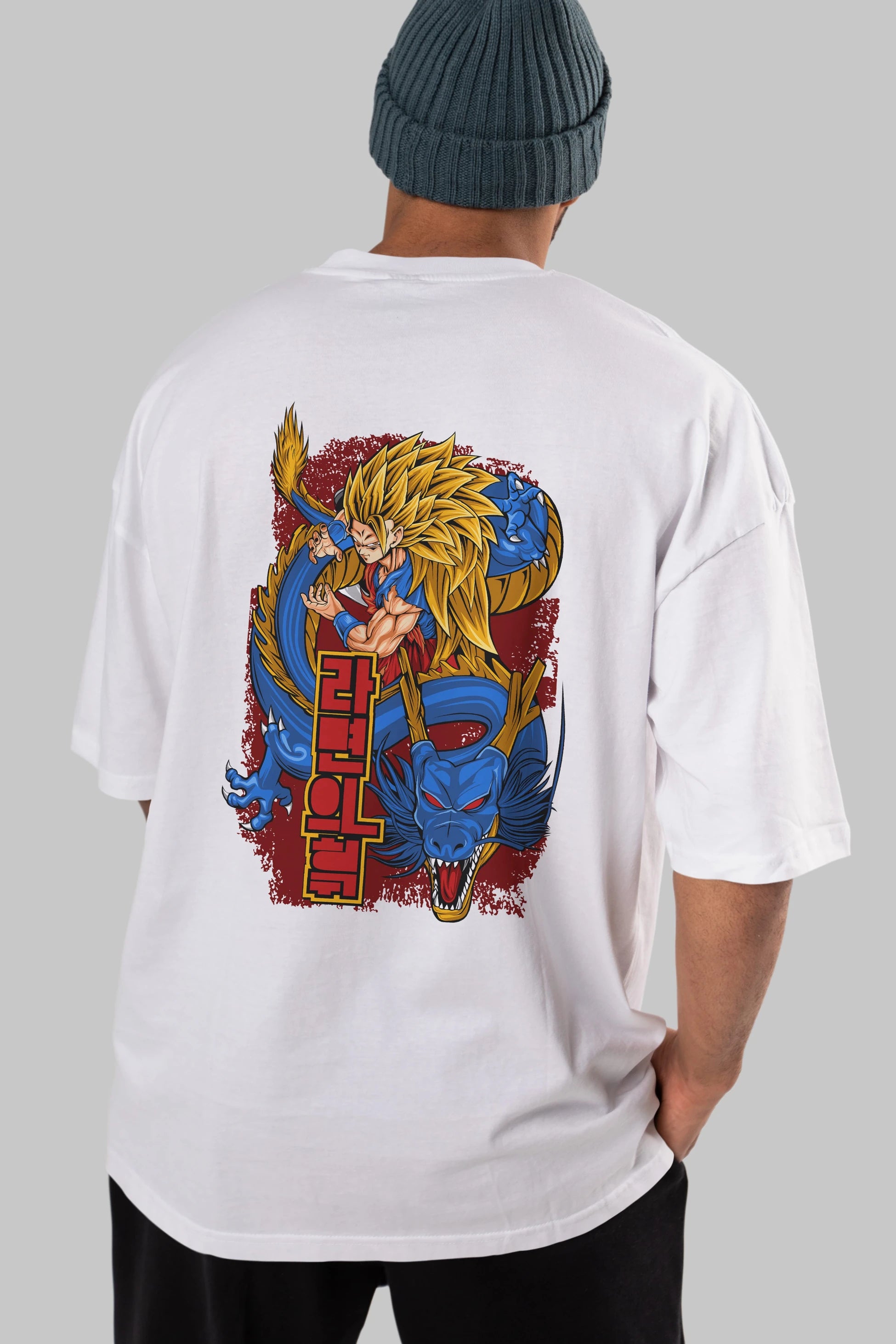 DRAGON BALL Z Anime Arka Baskılı Oversize t-shirt Erkek Kadın Unisex