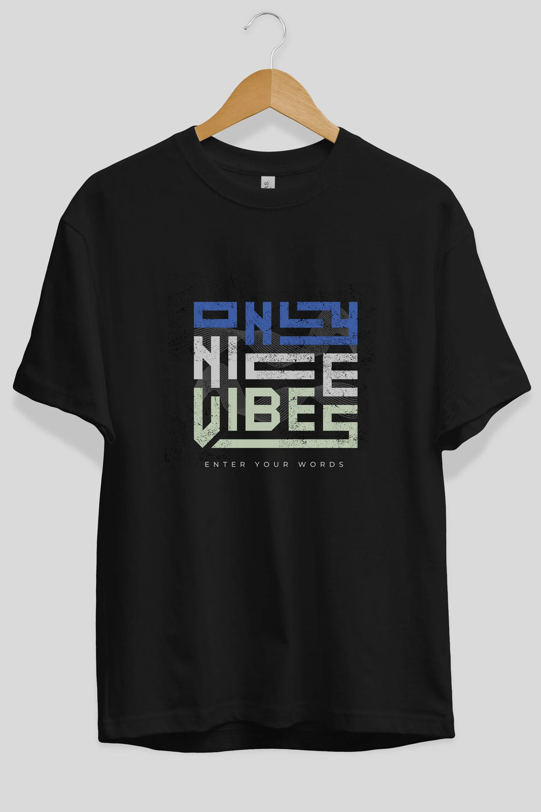 Only Nice Vibes Ön Baskılı Oversize t-shirt Erkek Kadın Unisex
