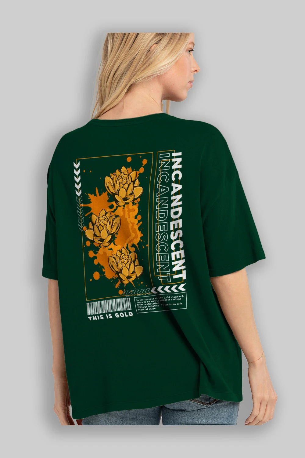 Incandescent Arka Baskılı Oversize t-shirt Erkek Kadın Unisex