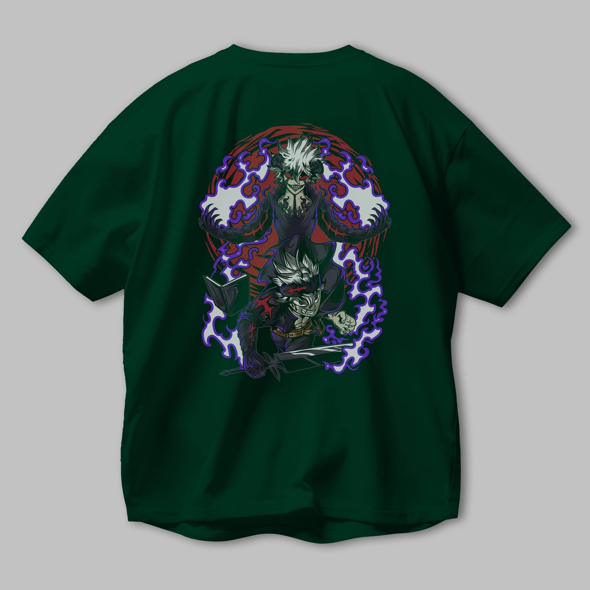 BLACK CLOVER DEVIL UNION Anime Arka Baskılı Oversize t-shirt Erkek Kadın Unisex