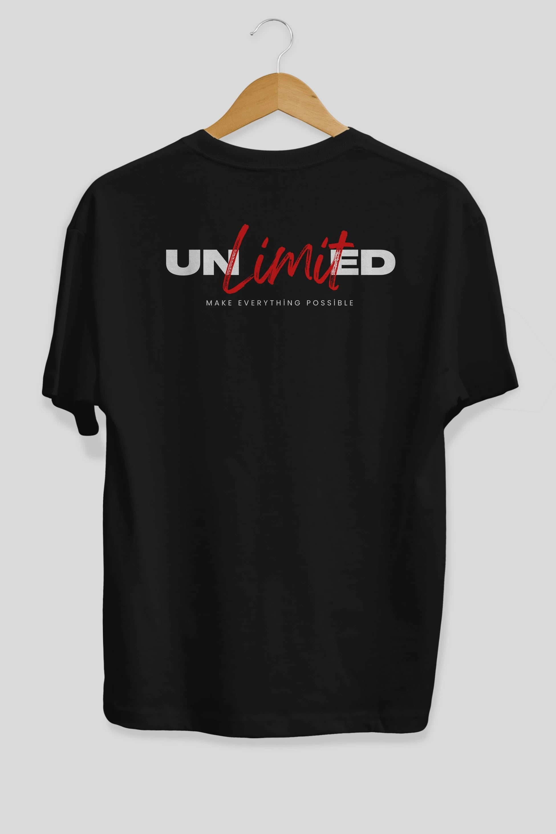 Unlimited Yazılı Arka Baskılı Oversize t-shirt Erkek Kadın Unisex