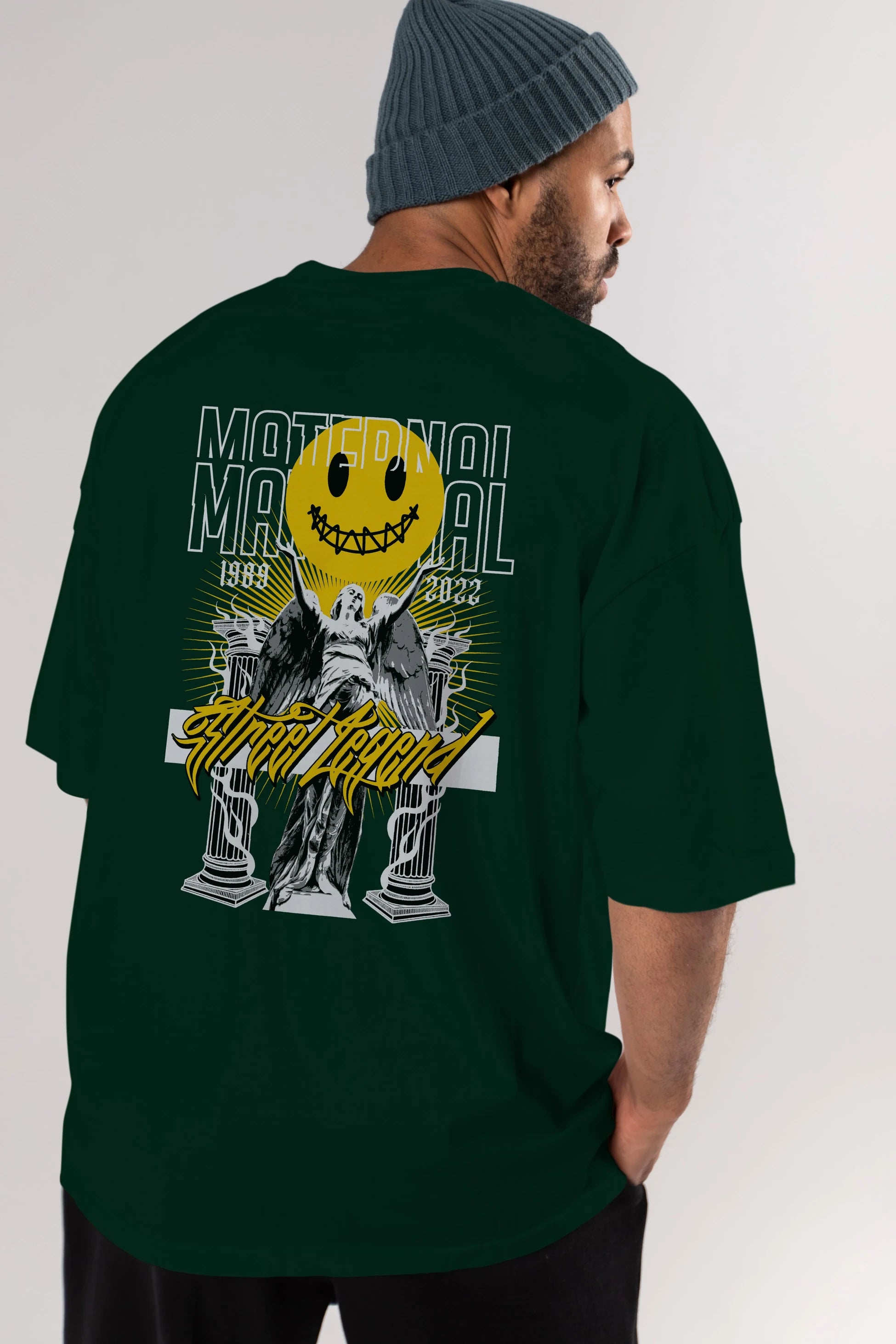 Maternal Street Legend Arka Baskılı Oversize t-shirt Erkek Kadın Unisex