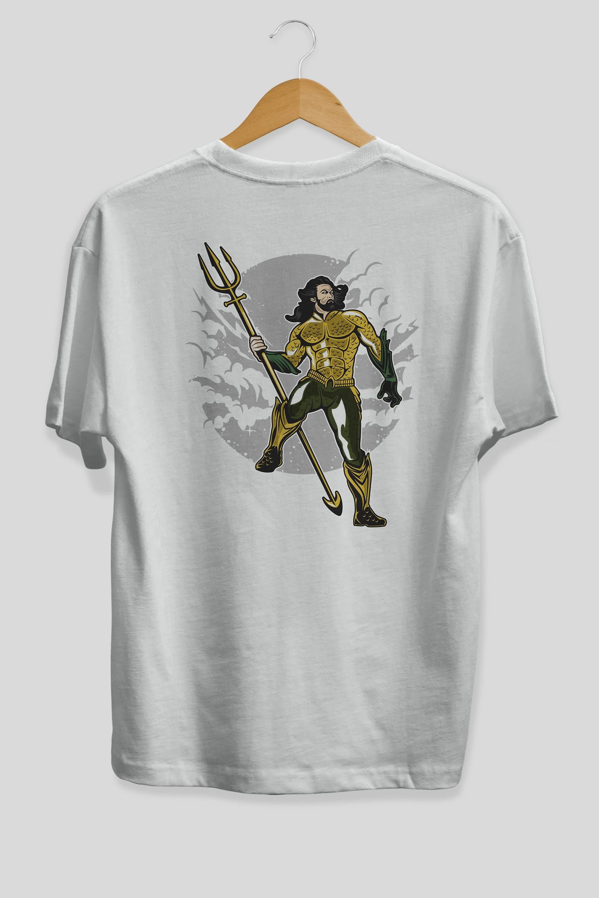 AQUAMAN Arka Baskılı Oversize t-shirt Erkek Kadın Unisex %100 Pamuk
