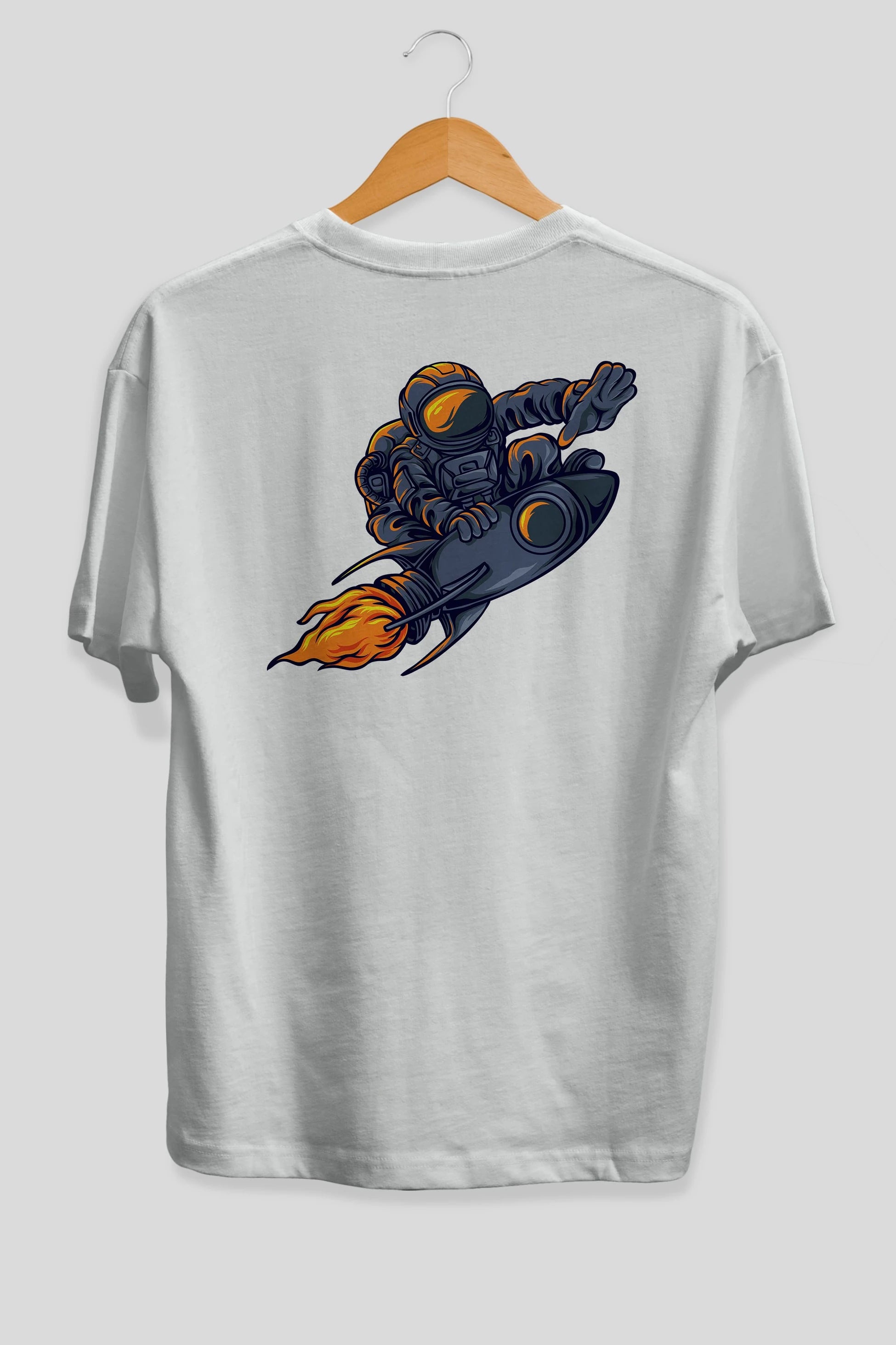 Astrocket Illustration Tshirt Arka Baskılı Oversize t-shirt Erkek Kadın Unisex