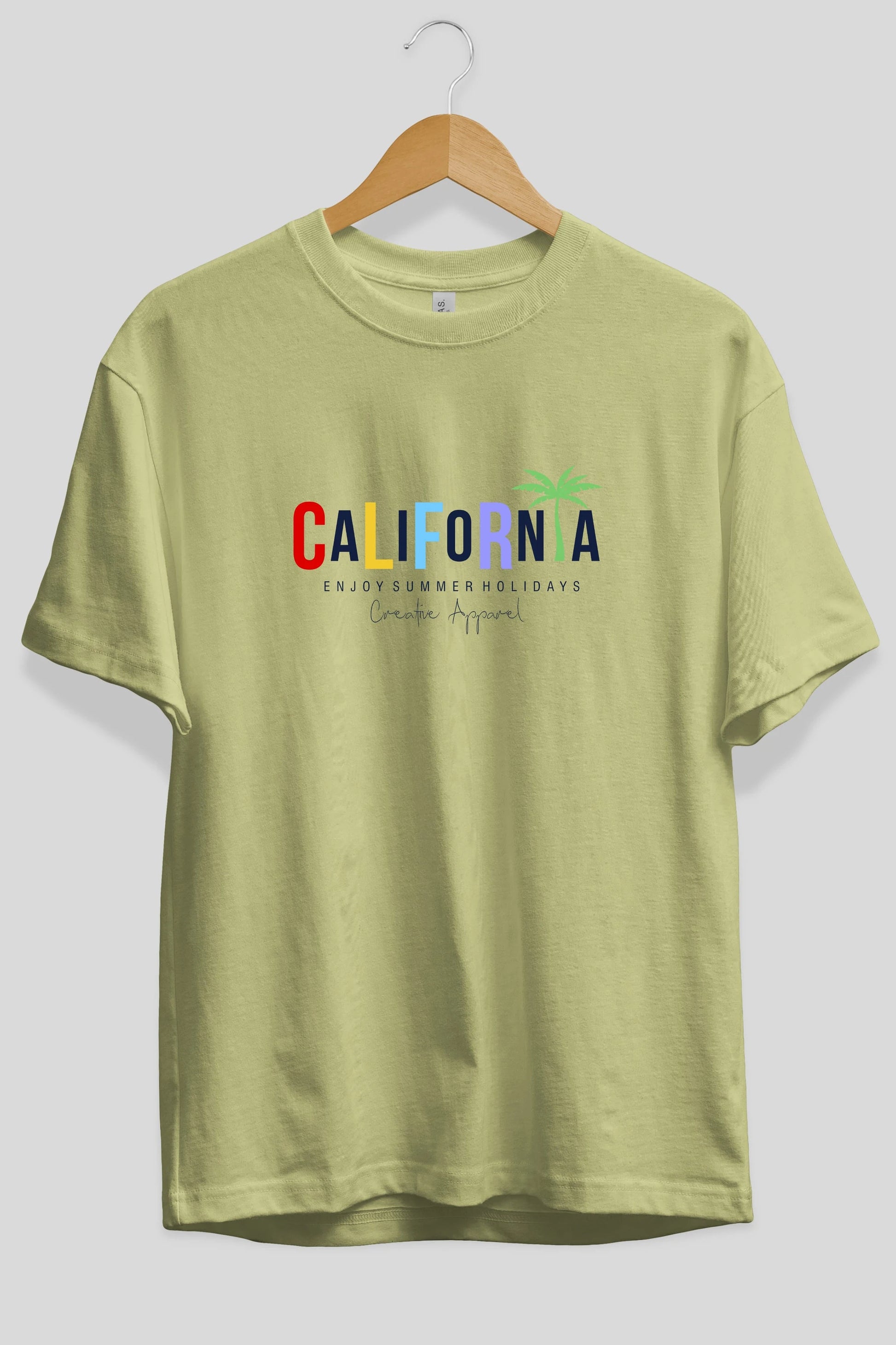 California 2 Ön Baskılı Oversize t-shirt Erkek Kadın Unisex