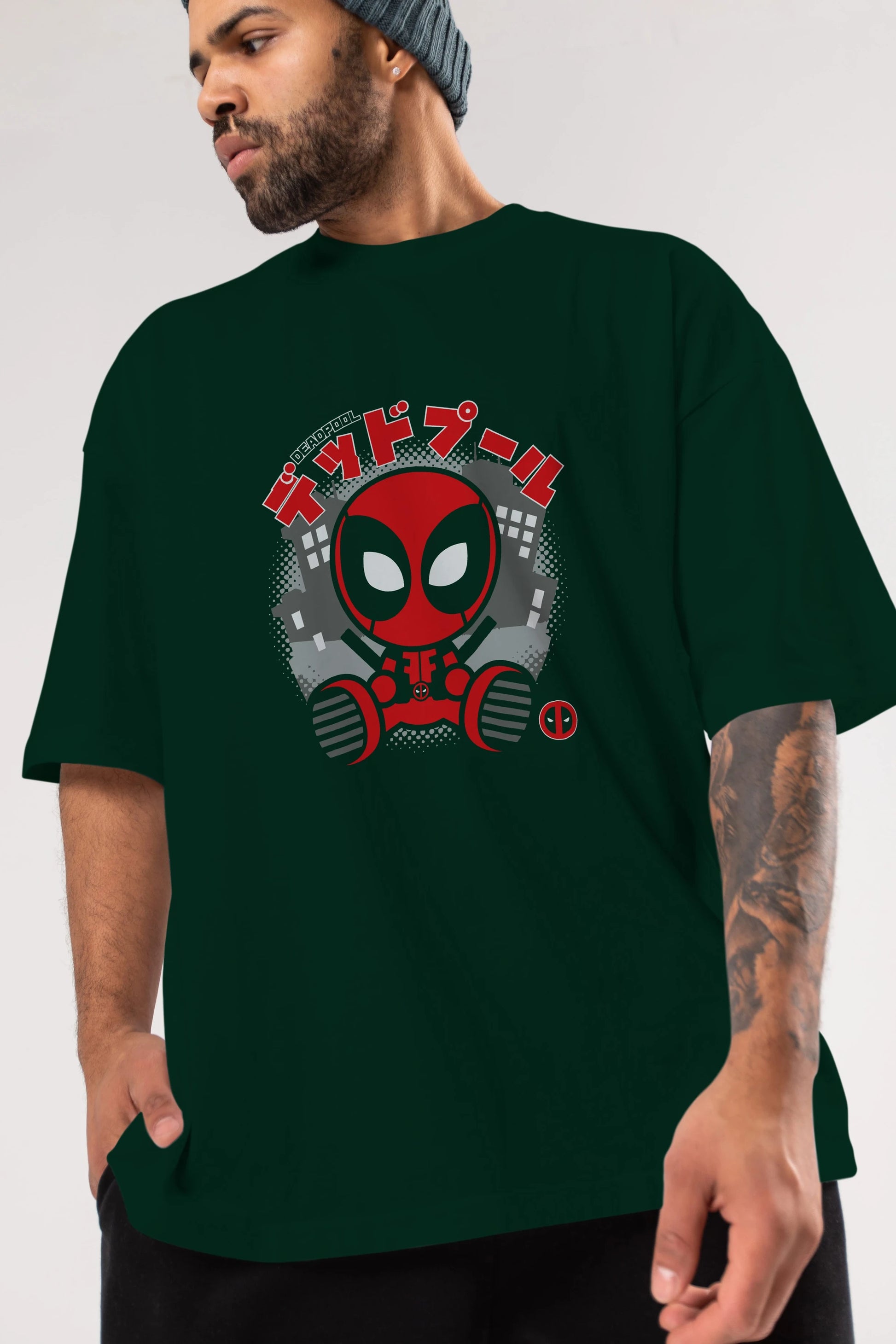 Deadpool (15) Ön Baskılı Oversize t-shirt Erkek Kadın Unisex %100 Pamuk Bisiklet Yaka tişort