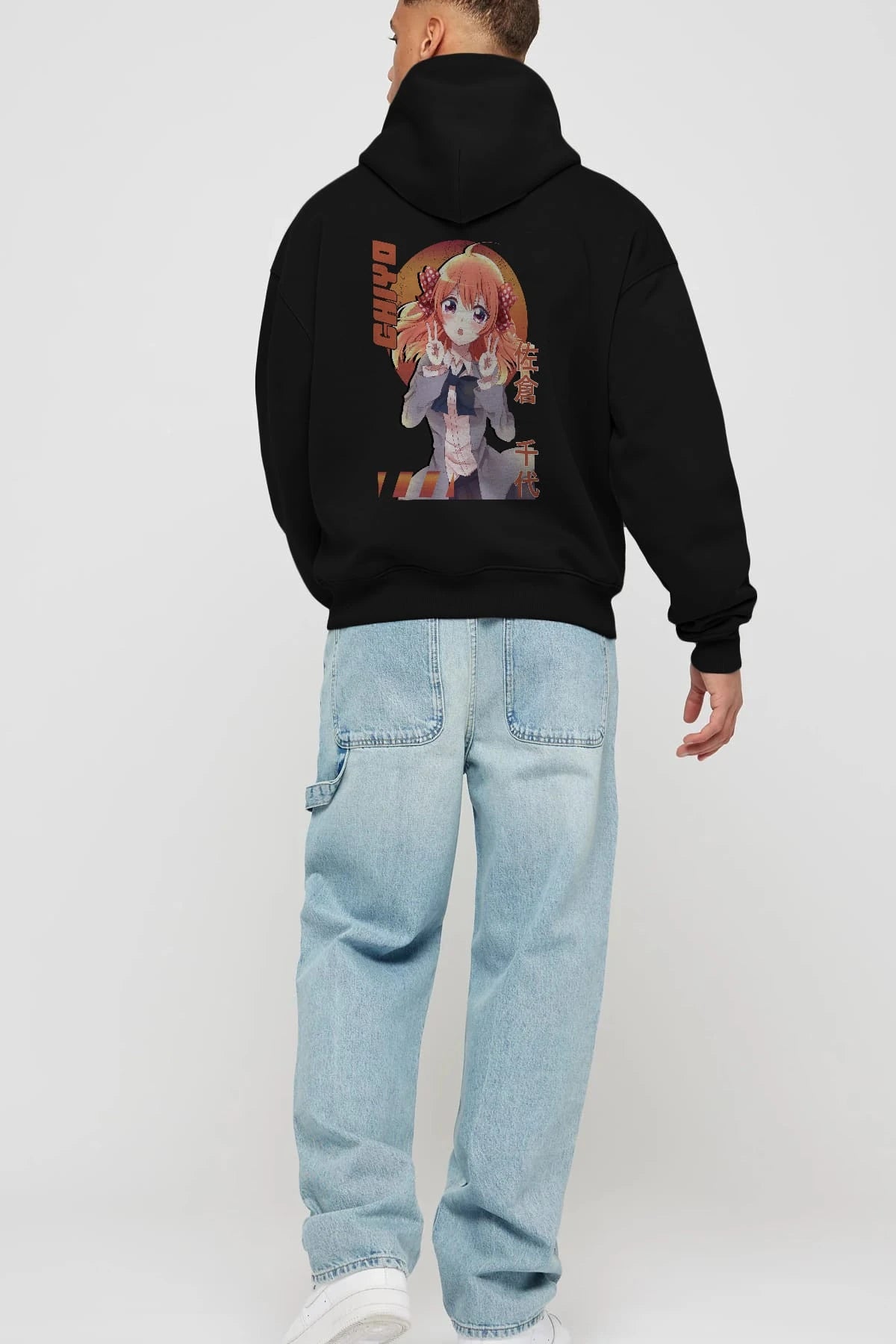 Chiyo Sakura 5 Anime Arka Baskılı Hoodie Oversize Kapüşonlu Sweatshirt Erkek Kadın Unisex