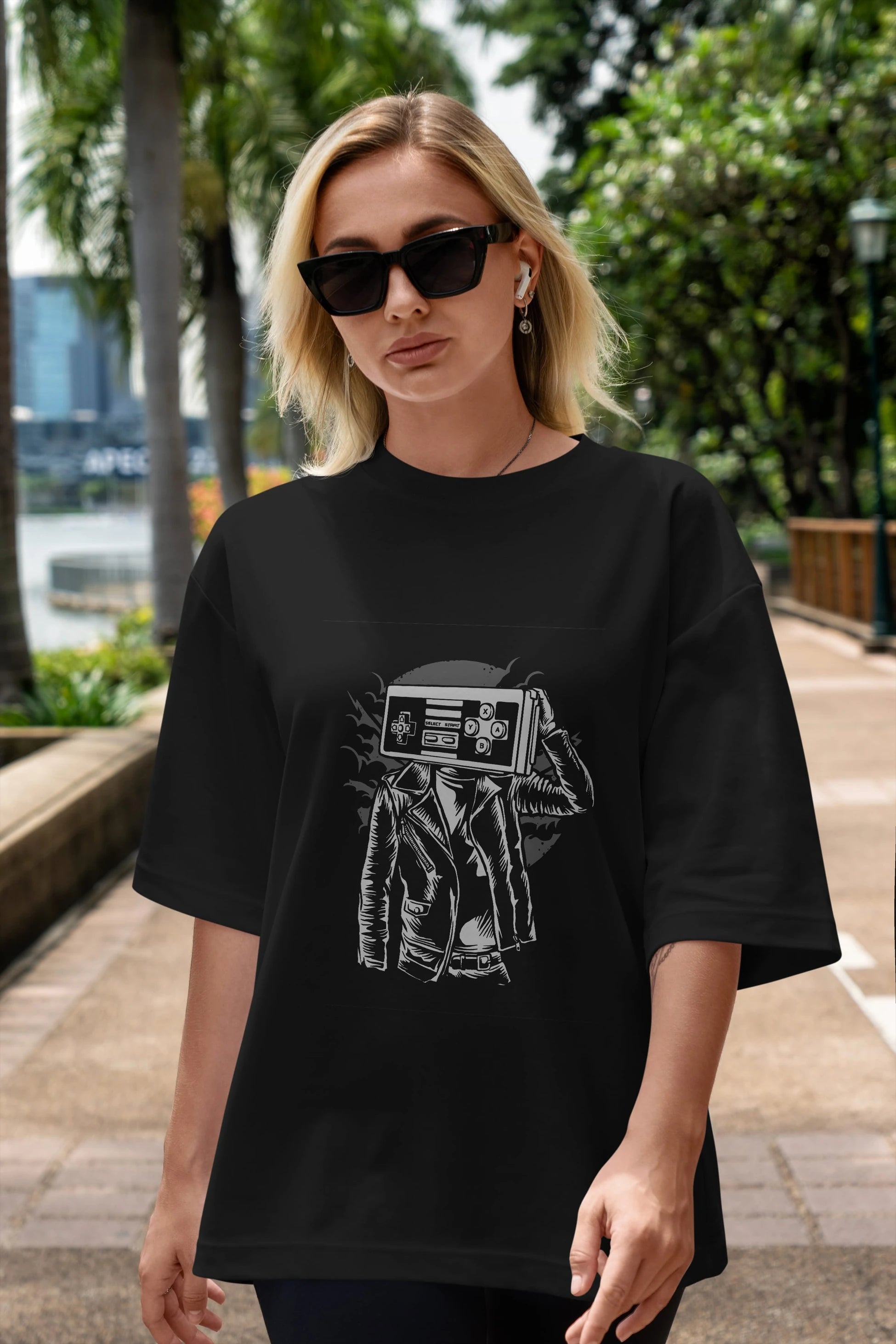 Street Gamers Ön Baskılı Oversize t-shirt Erkek Kadın Unisex %100 Pamuk tişort