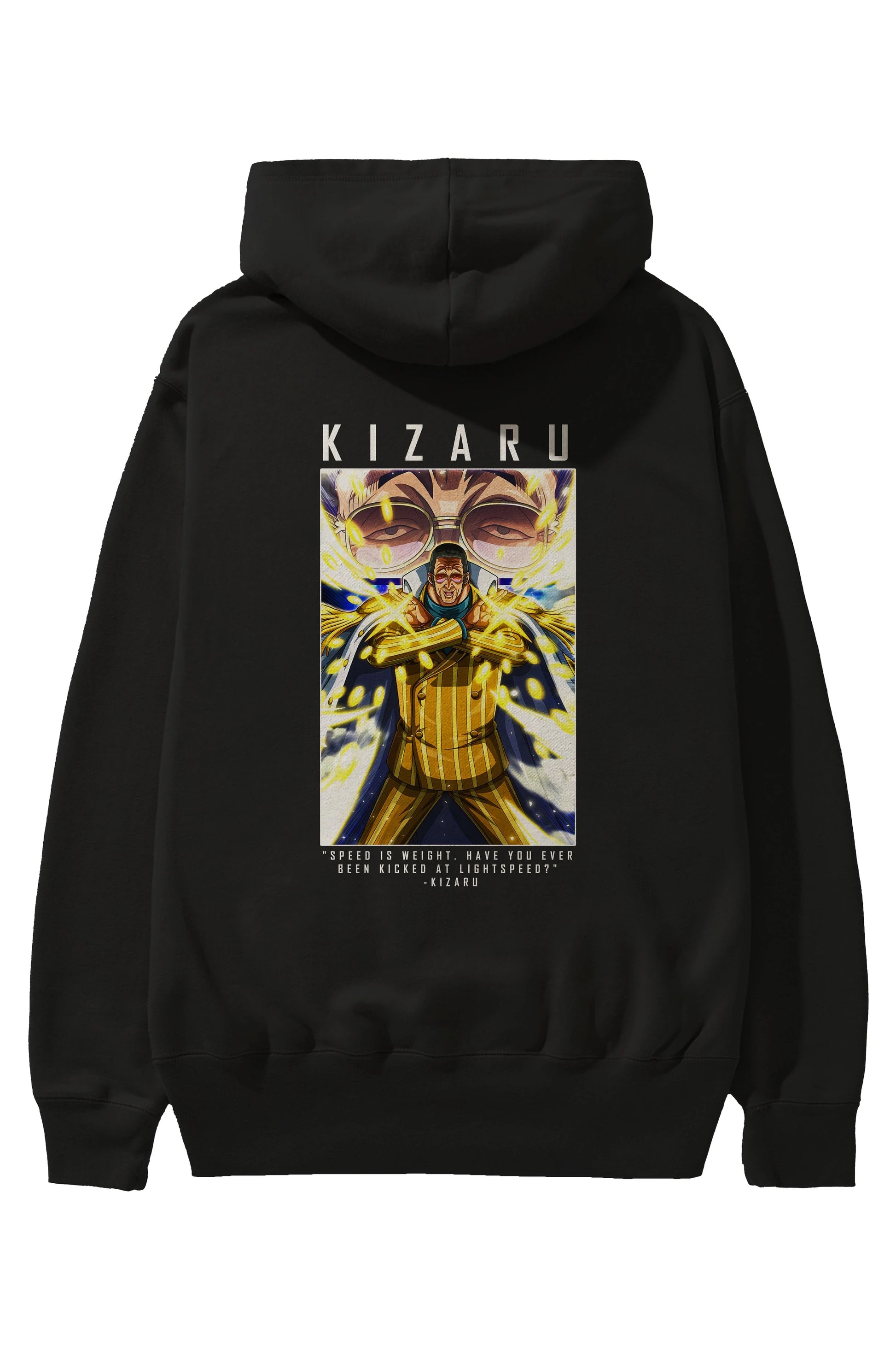 Kizaru Anime Arka Baskılı Hoodie Oversize Kapüşonlu Sweatshirt Erkek Kadın Unisex