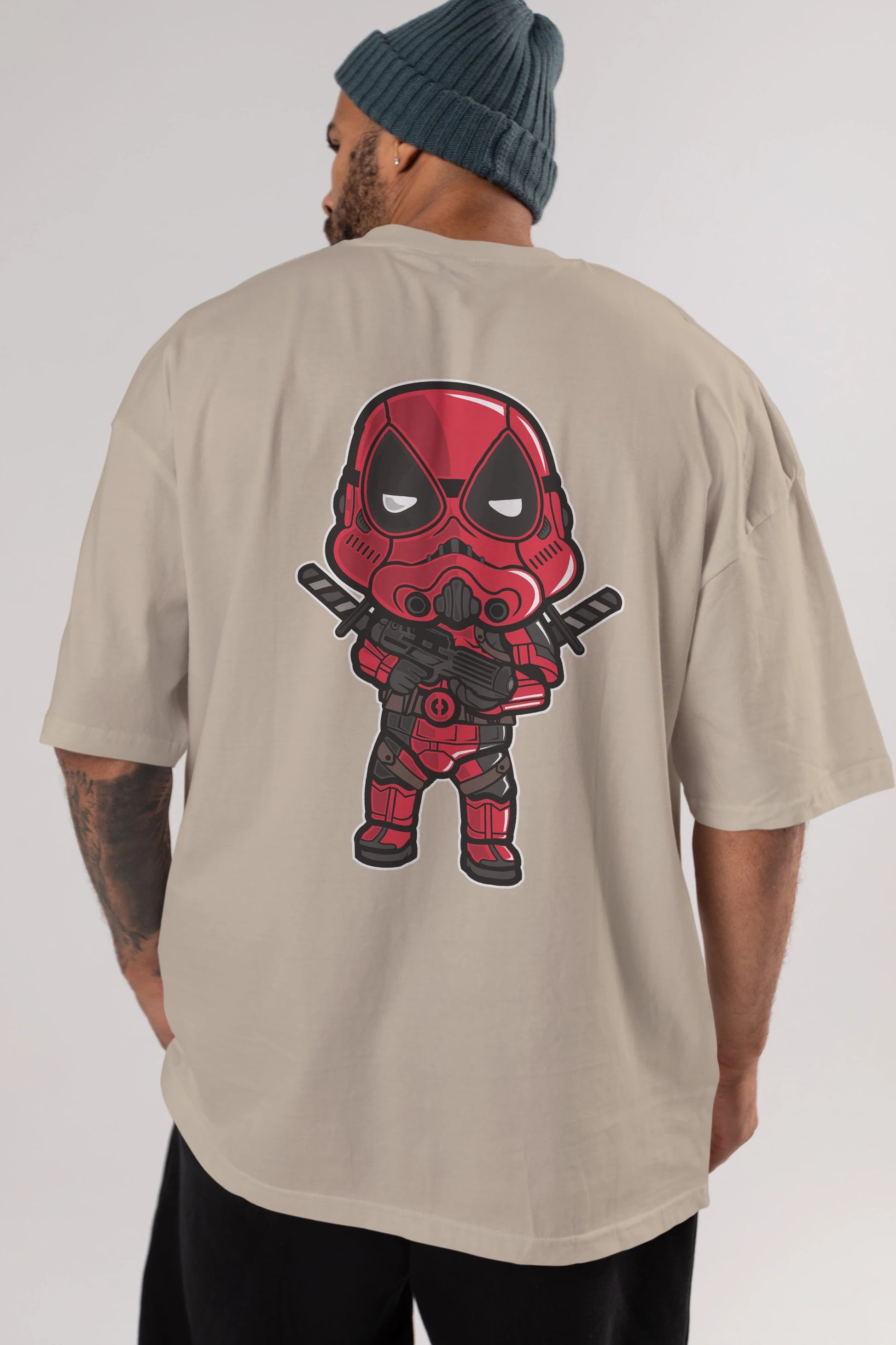 Deadpool (22) Arka Baskılı Oversize t-shirt Erkek Kadın Unisex %100 Pamuk Bisiklet Yaka tişort