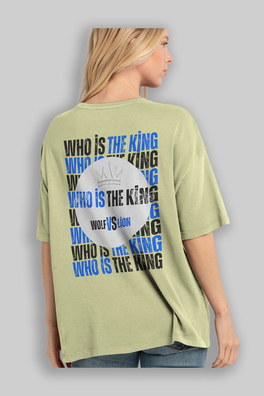 Who Is The King Yazılı Arka Baskılı Oversize t-shirt Erkek Kadın Unisex