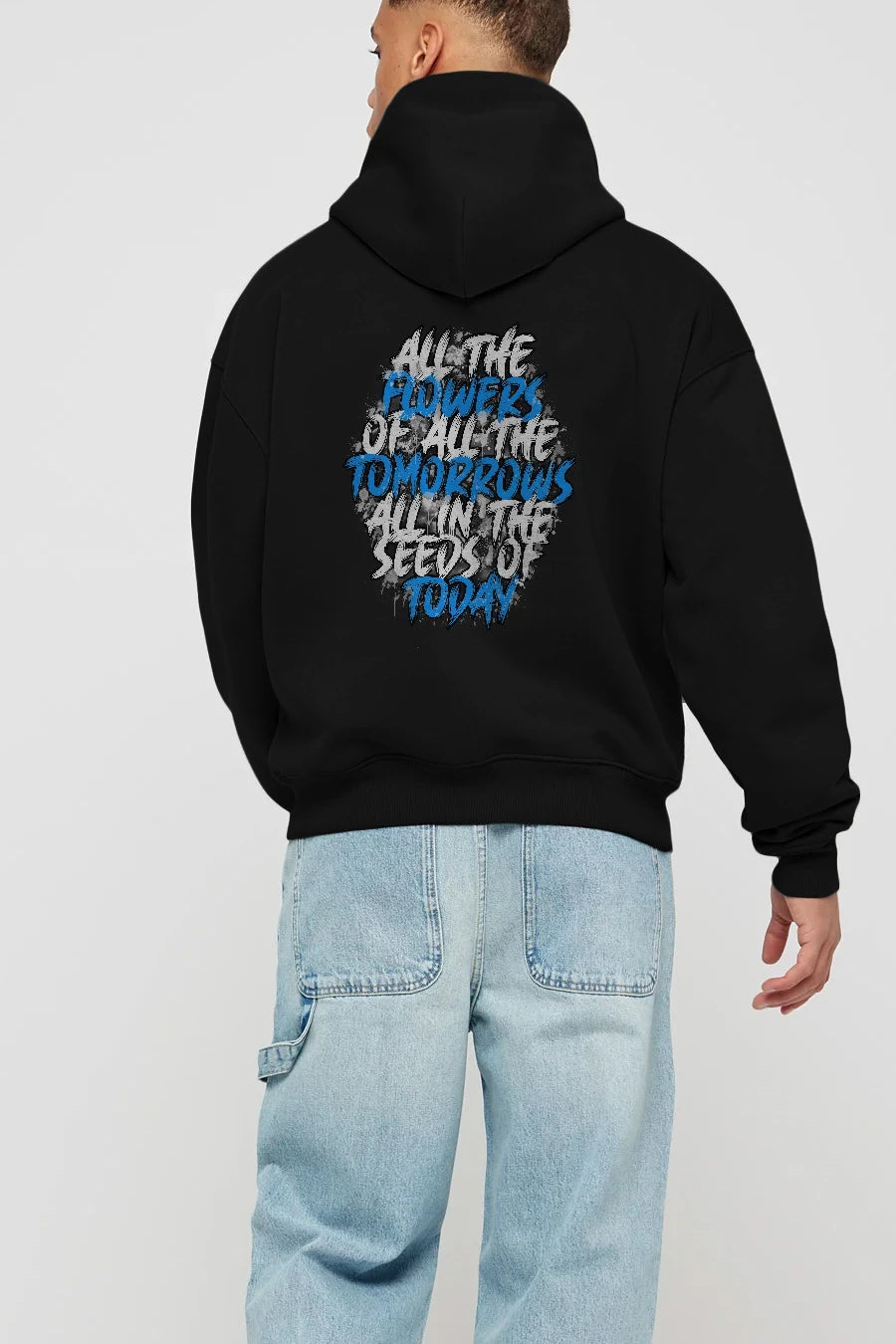 All The Flowers Of All The Tomorrows Arka Baskılı Hoodie Oversize Kapüşonlu Sweatshirt Erkek Kadın Unisex