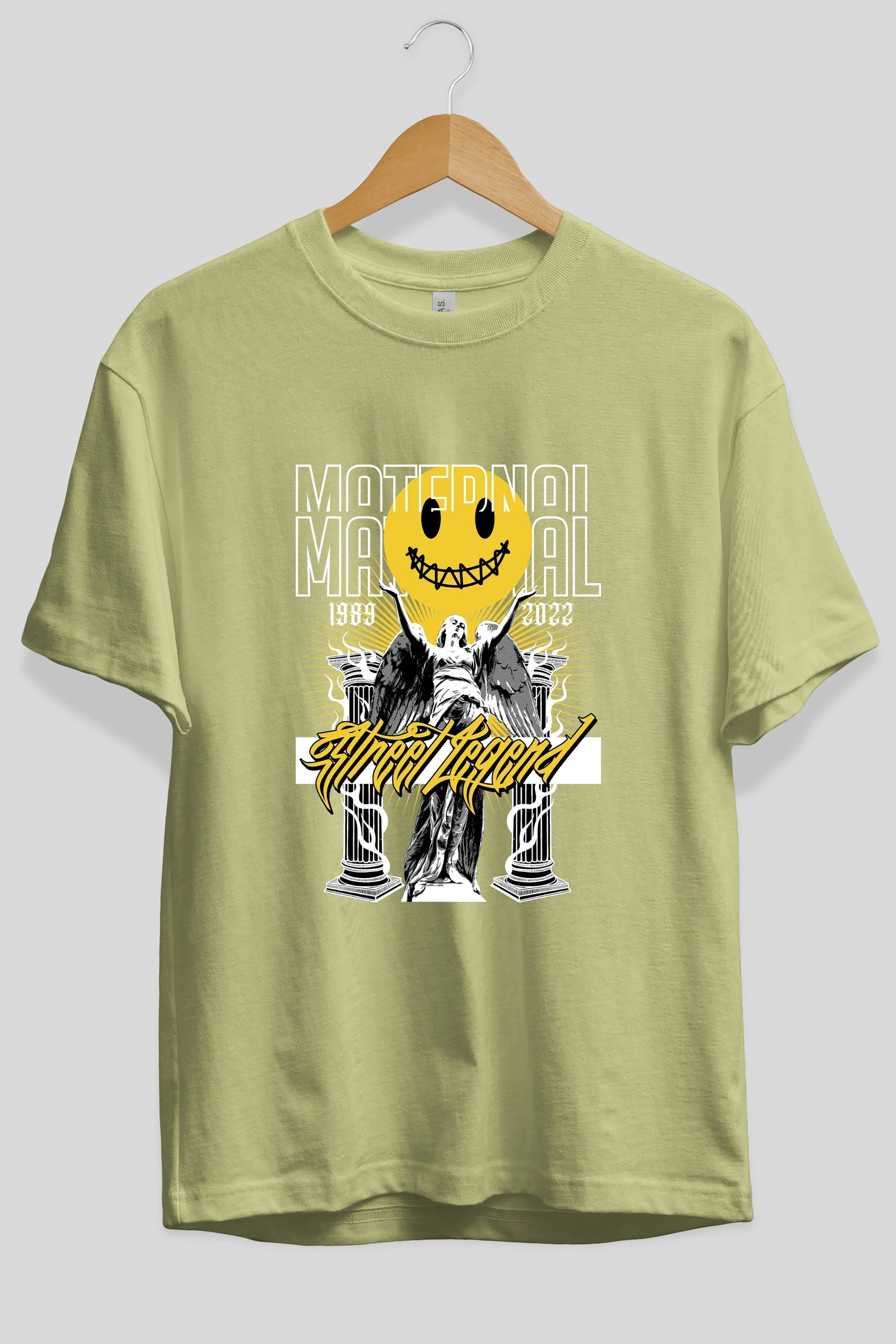Maternal Street Legend Ön Baskılı Oversize t-shirt Erkek Kadın Unisex