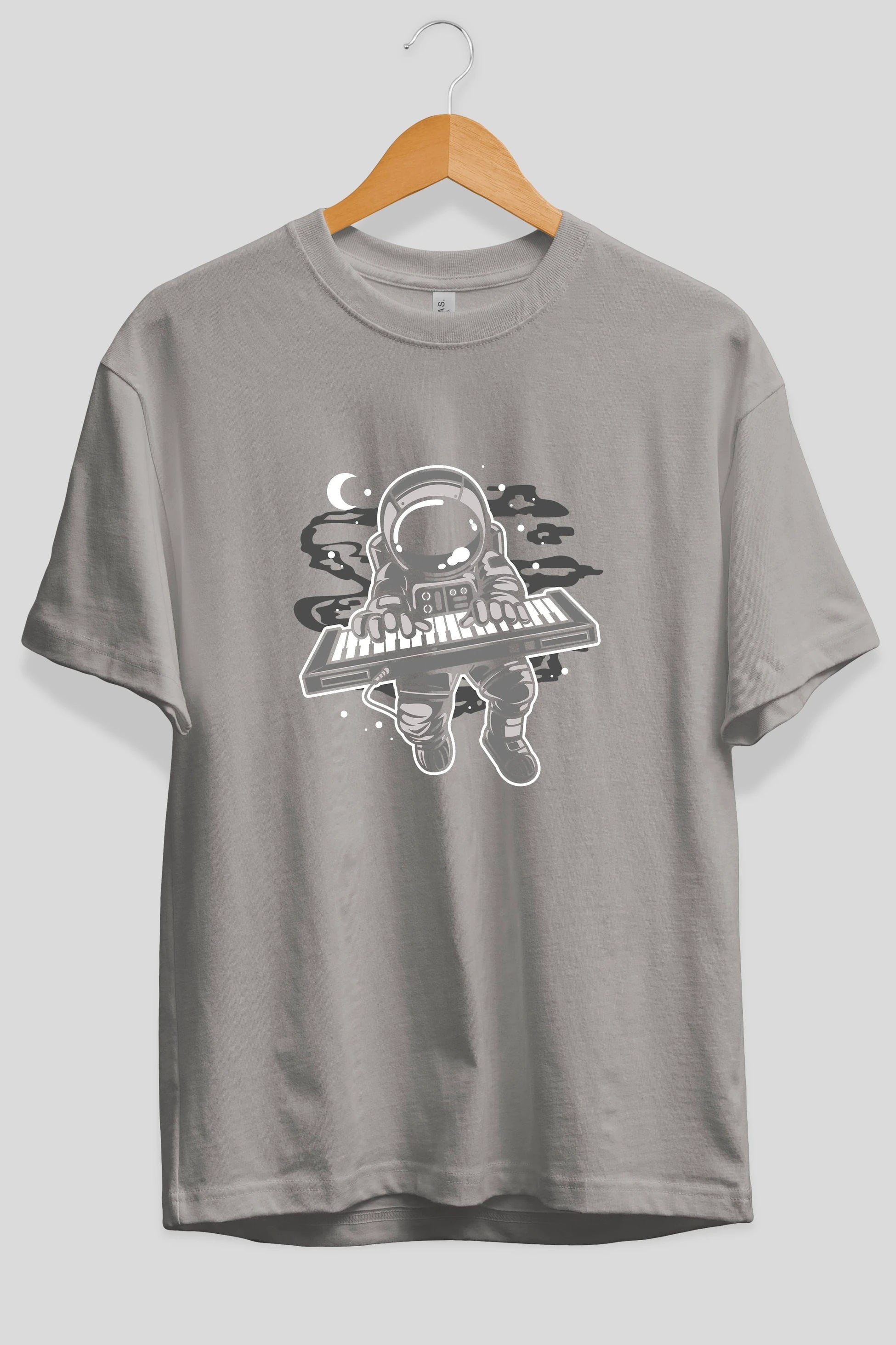 Astronaut Keyboard Ön Baskılı Oversize t-shirt Erkek Kadın Unisex