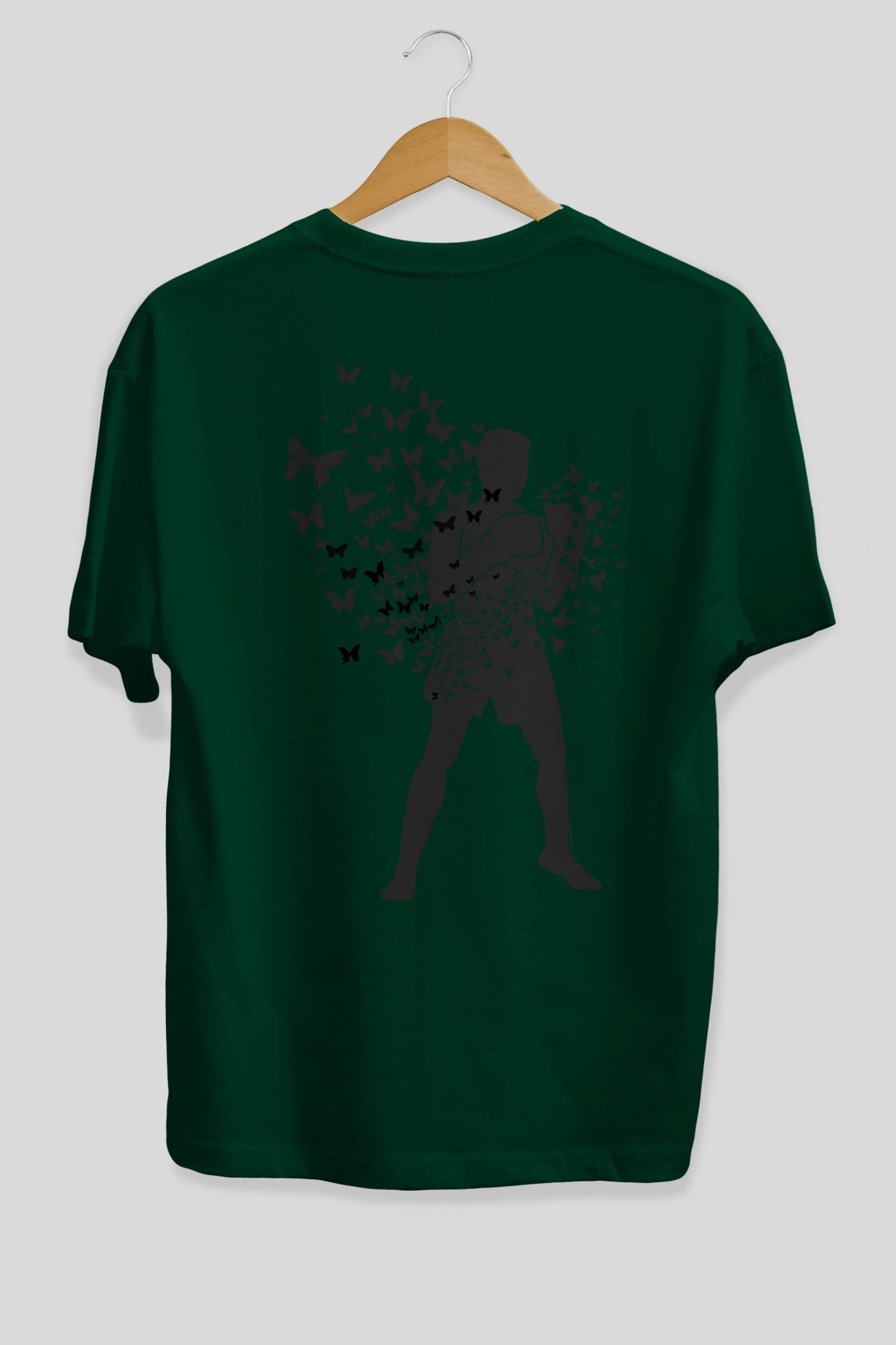 Float Like Butterfly Sting Like Bee Arka Baskılı Oversize t-shirt %100 pamuk Erkek Kadın Unisex