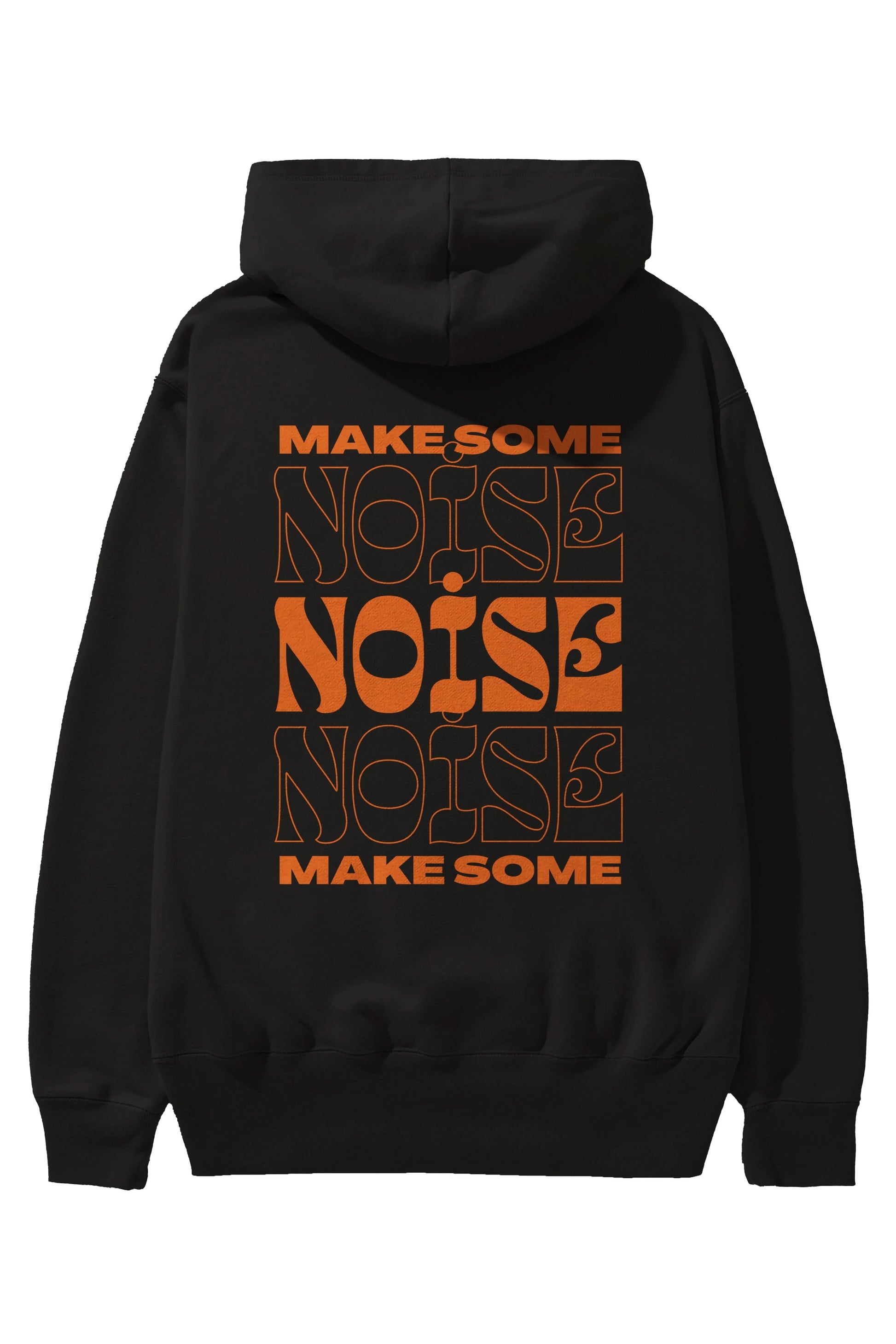 Make Some Noise Yazılı 2 Arka Baskılı Oversize Hoodie Kapüşonlu Sweatshirt Erkek Kadın Unisex