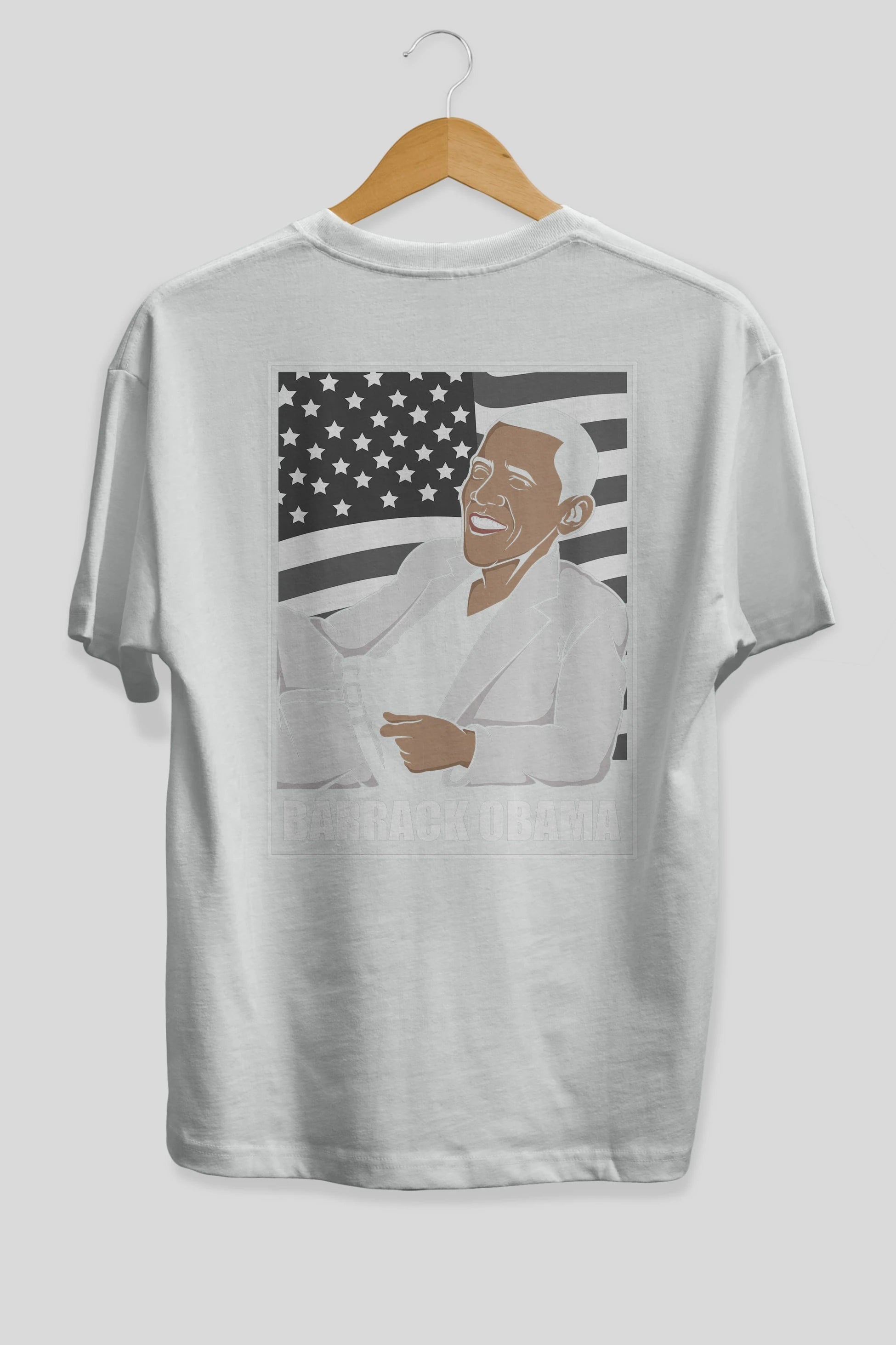 Obama Thriller Arka Baskılı Oversize t-shirt Erkek Kadın Unisex %100 Pamuk tişort