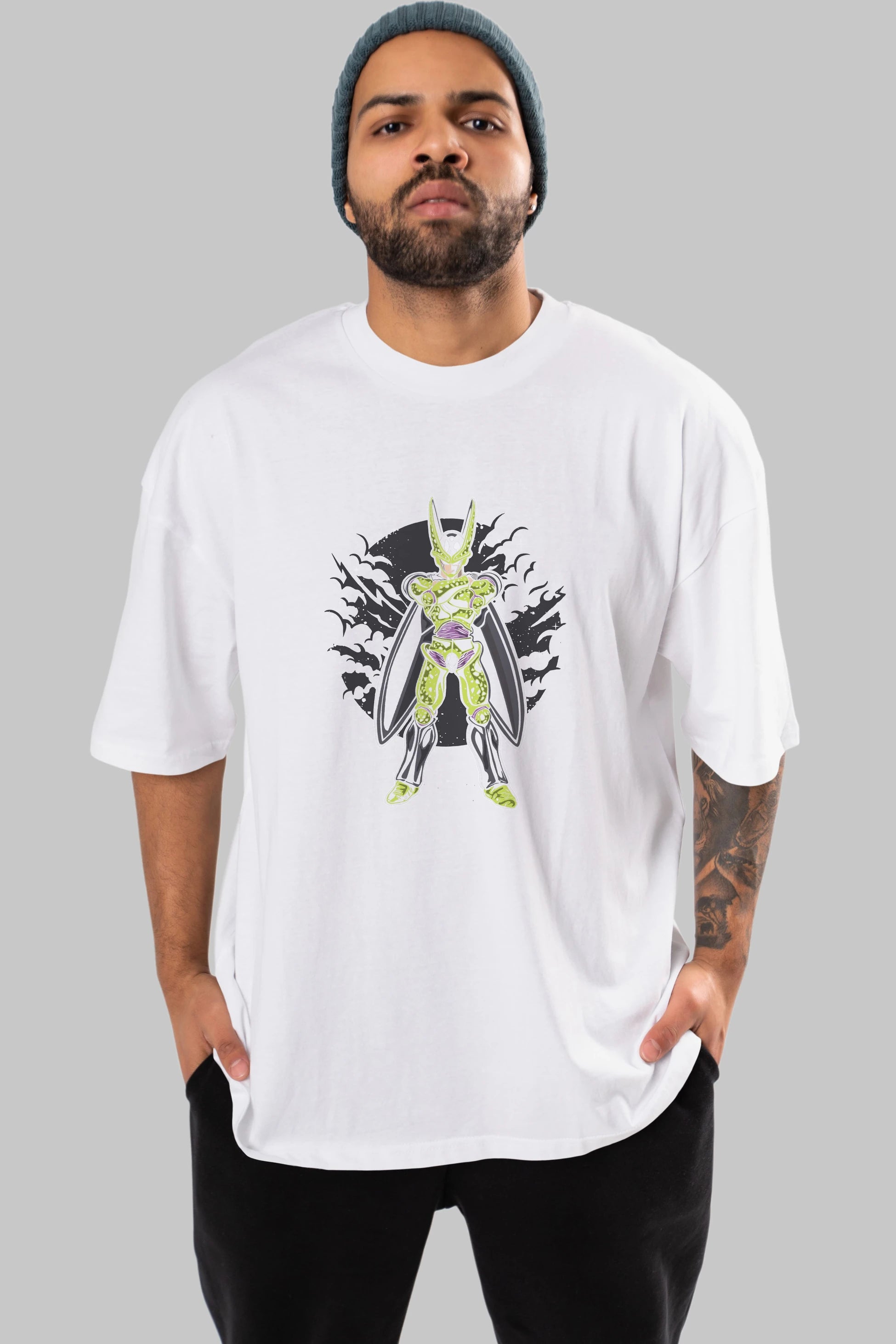 CELL Ön Baskılı Oversize t-shirt Erkek Kadın Unisex %100 Pamuk tişort