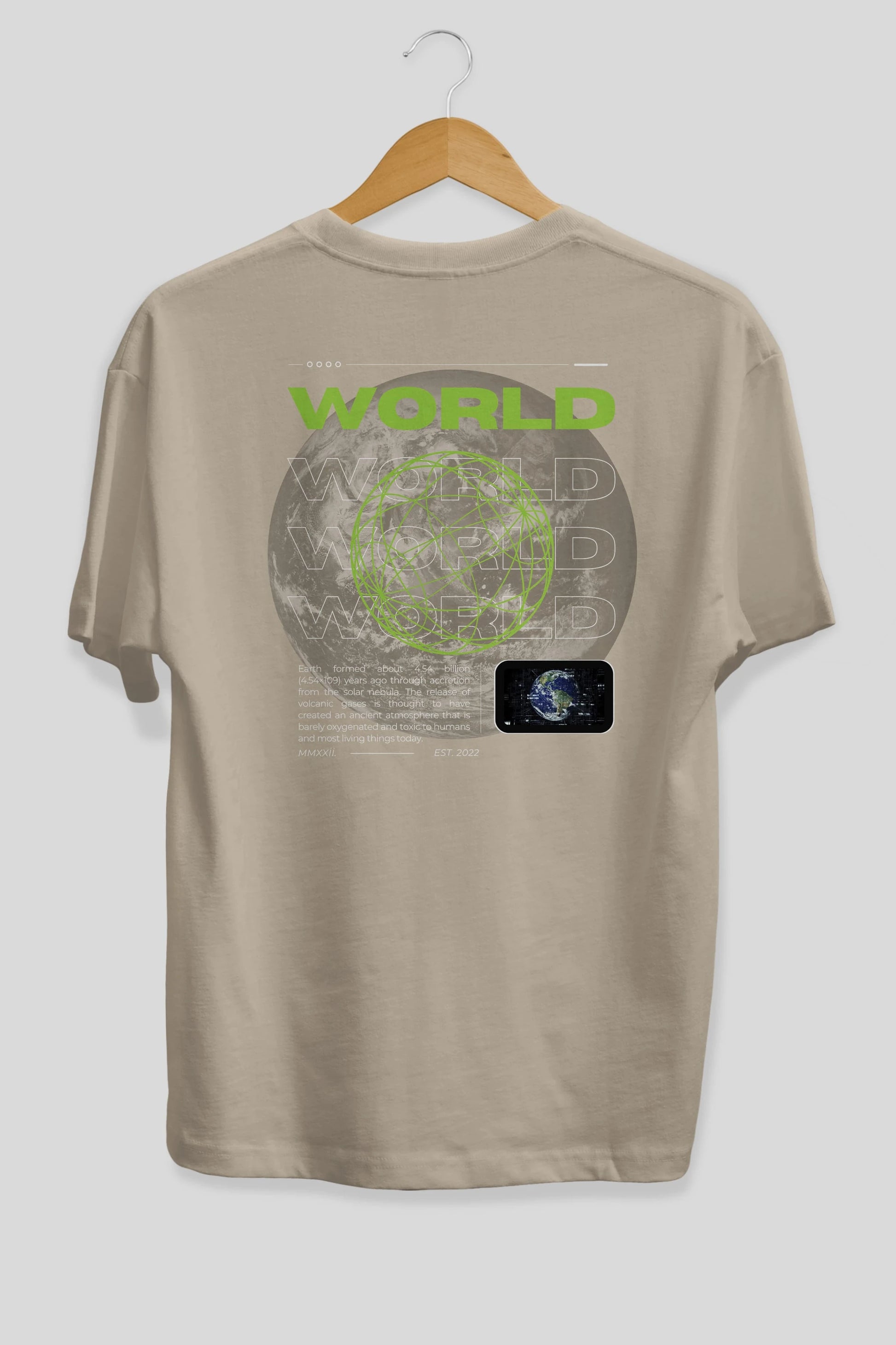 World Streetwear Arka Baskılı Oversize t-shirt Erkek Kadın Unisex