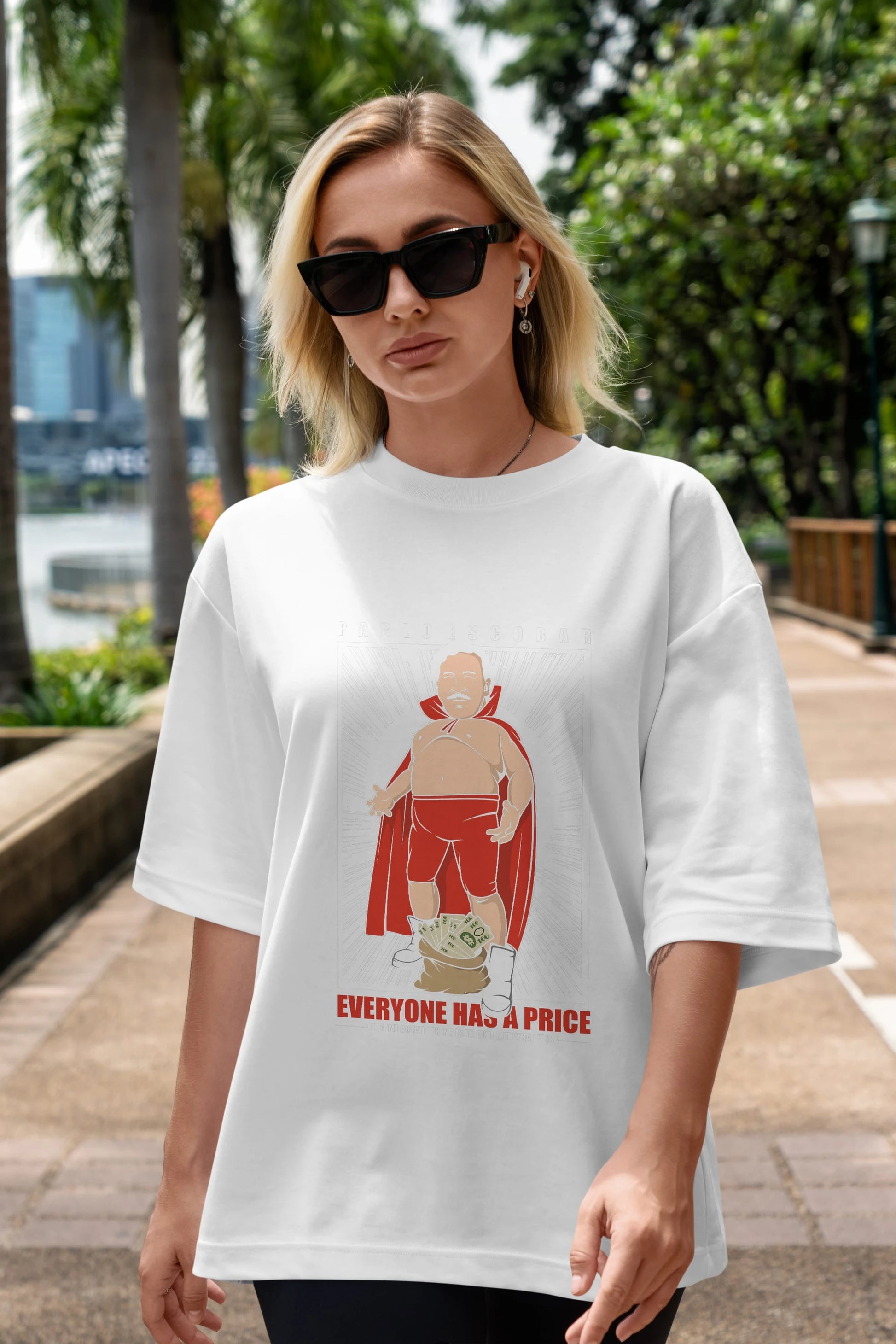Pablo Escobar Luchador Ön Baskılı Oversize t-shirt Erkek Kadın Unisex %100 Pamuk tişort