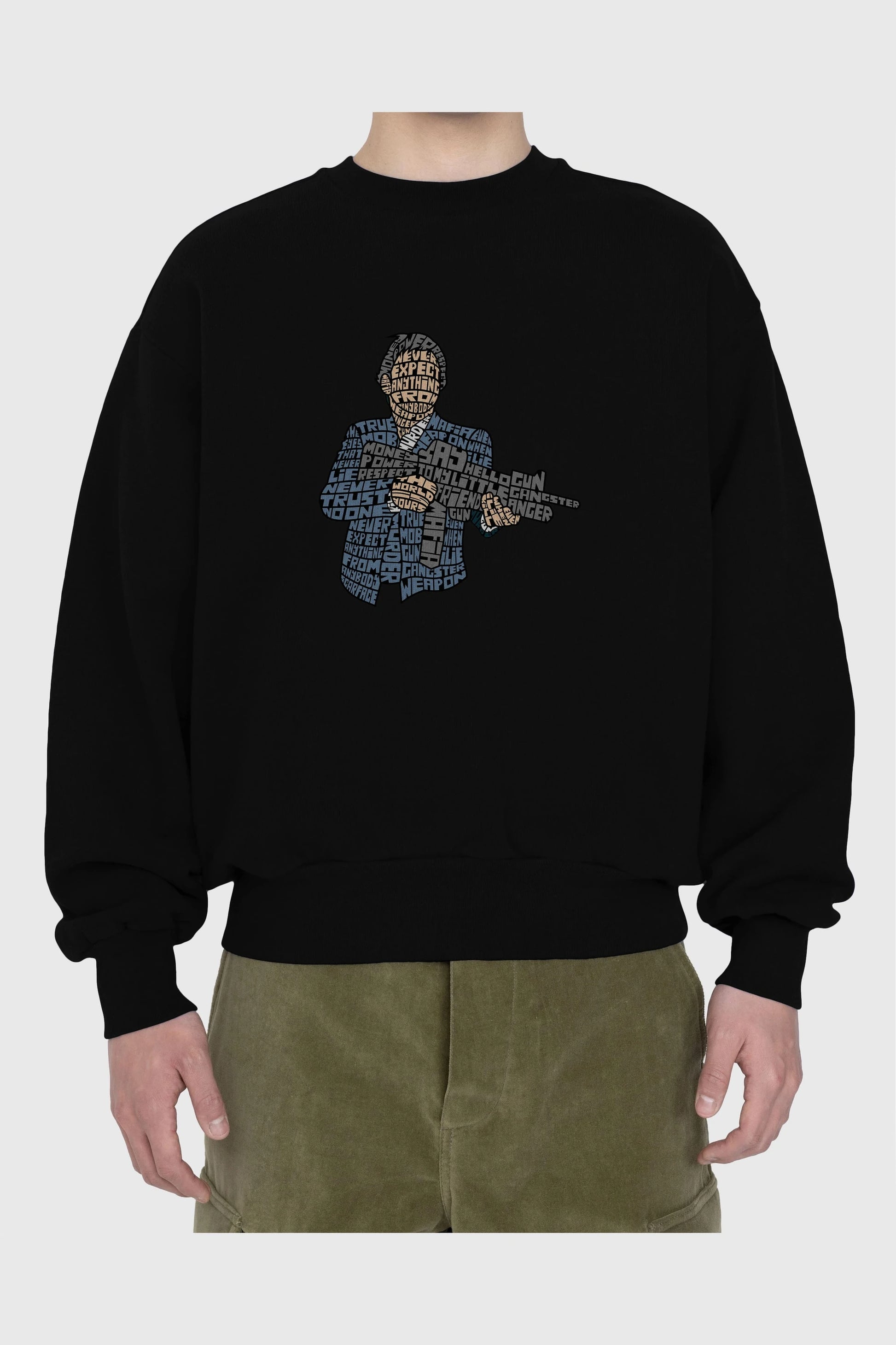 Mafia Ön Baskılı Oversize Sweatshirt Erkek Kadın Unisex
