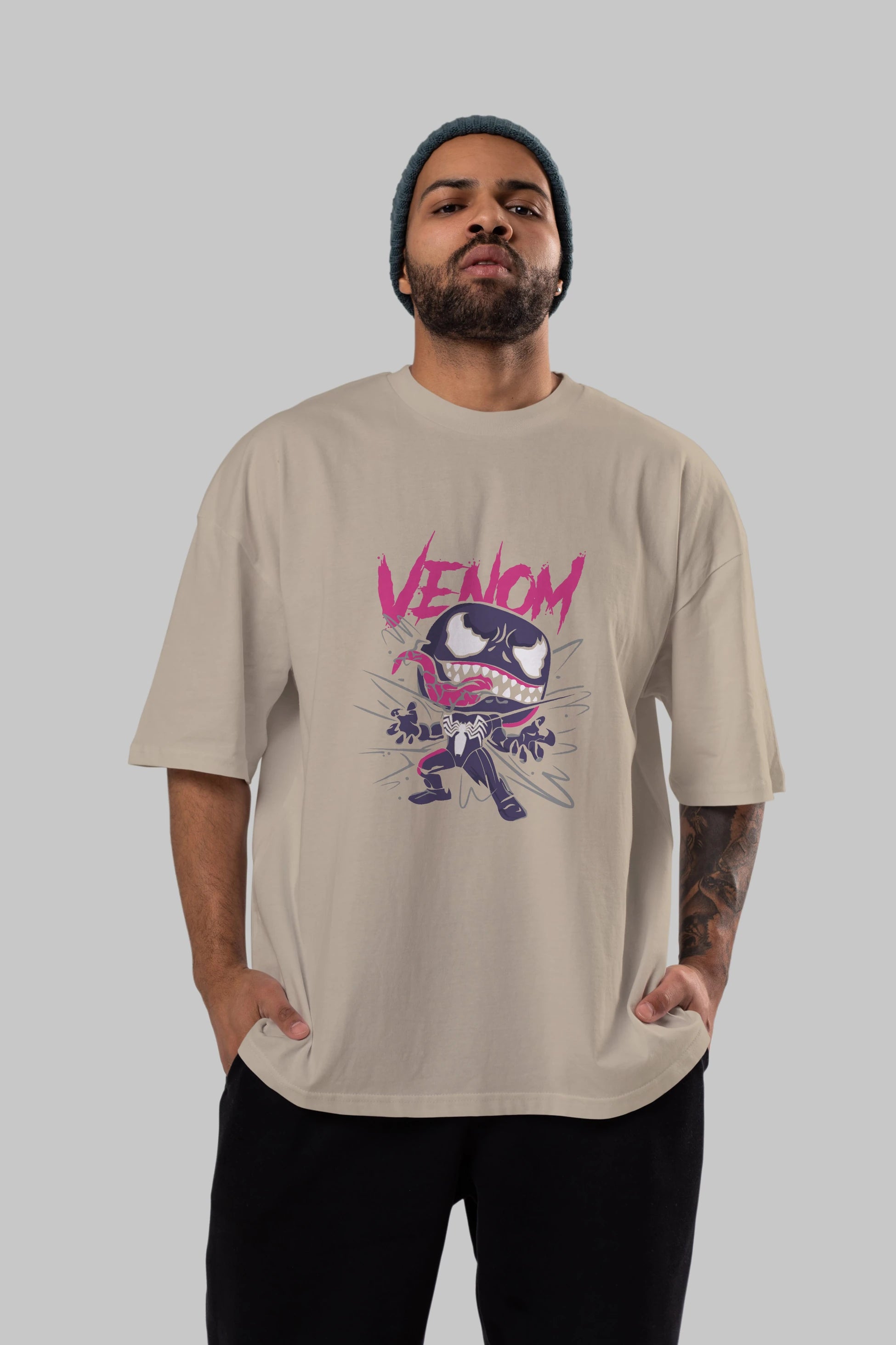 Venom (20) Ön Baskılı Oversize t-shirt Erkek Kadın Unisex %100 Pamuk Bisiklet Yaka tişort