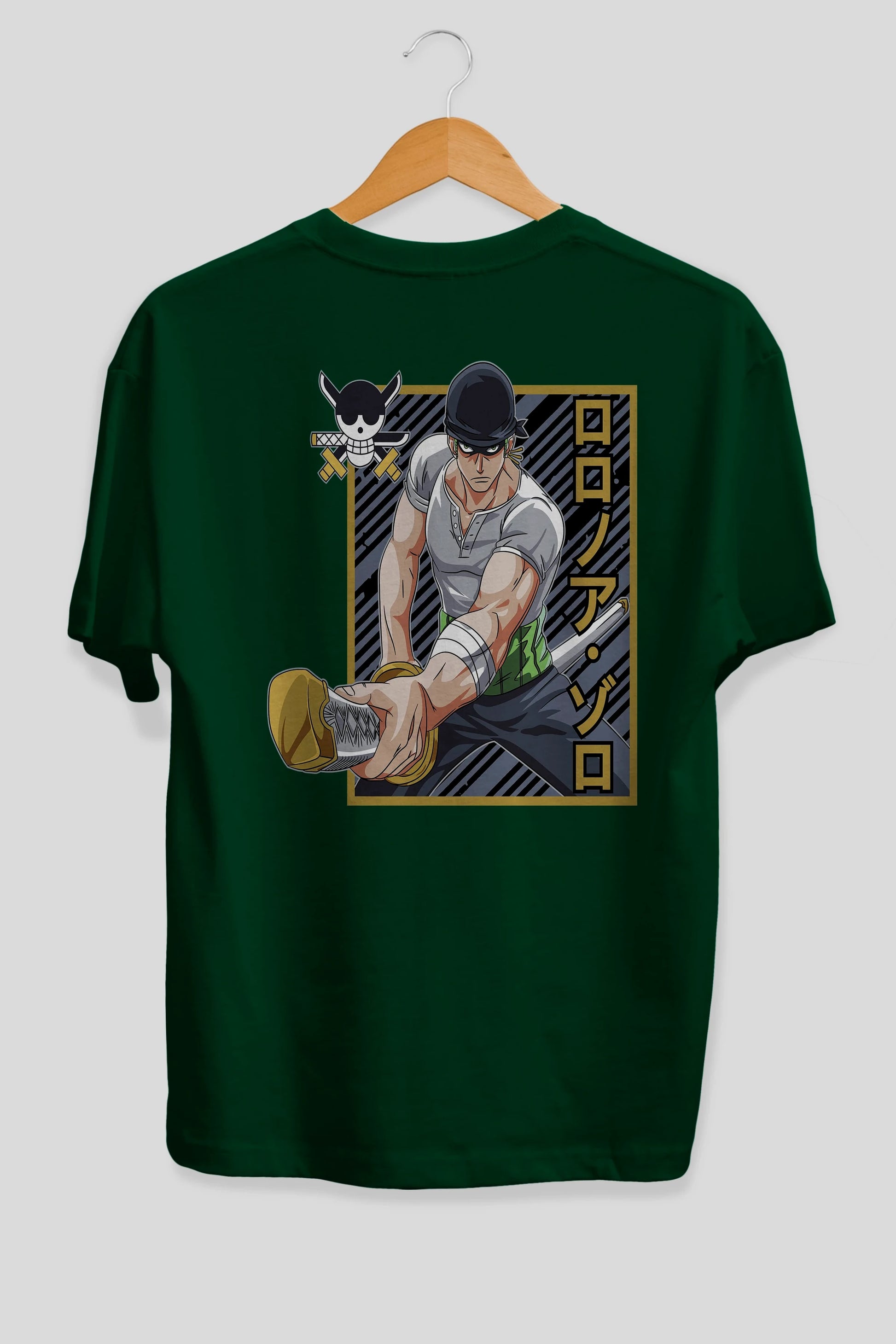 RORONOA ZORO Anime Arka Baskılı Oversize t-shirt Erkek Kadın Unisex