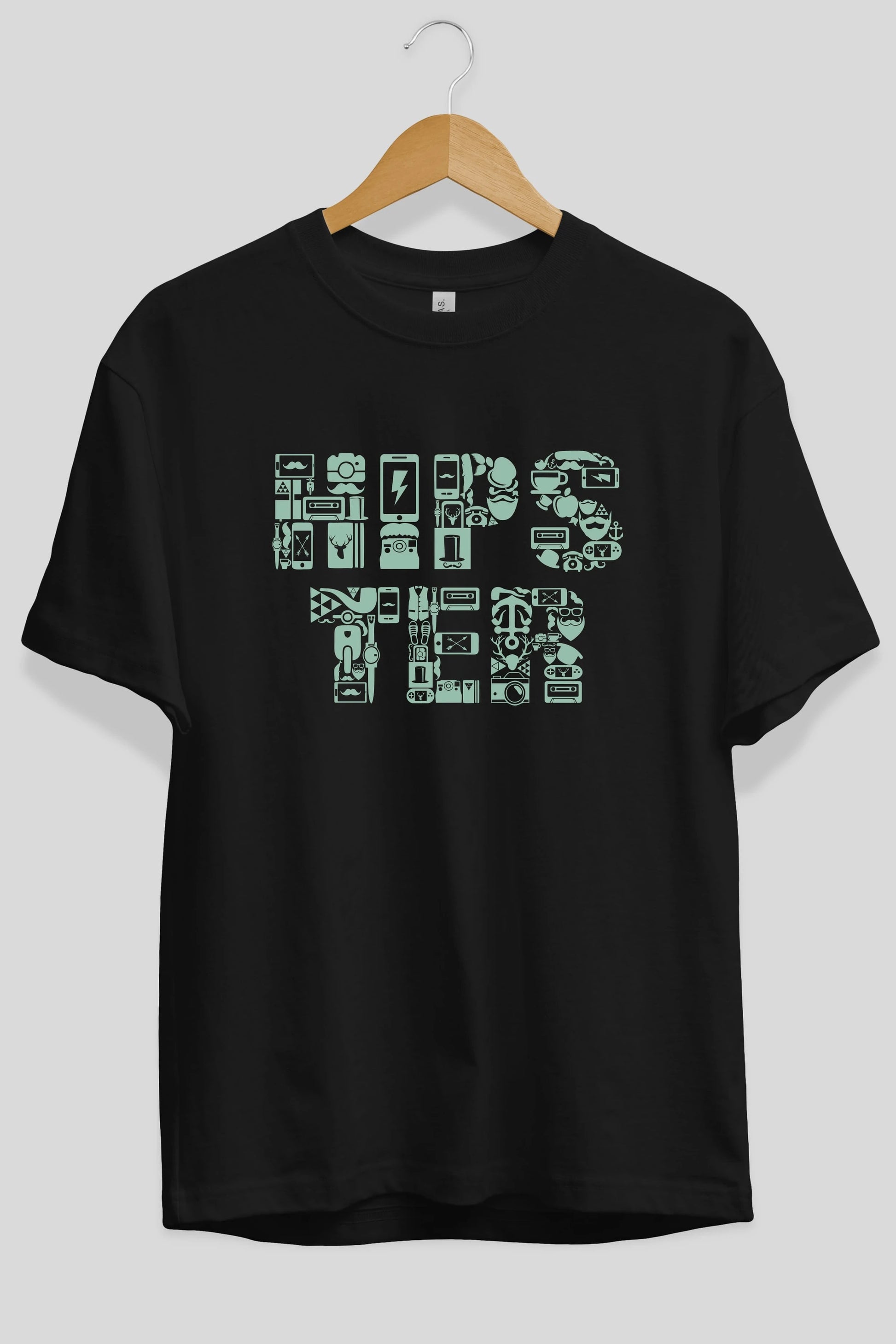 HIPSTER Ön Baskılı Oversize t-shirt %100 pamuk Erkek Kadın Unisex