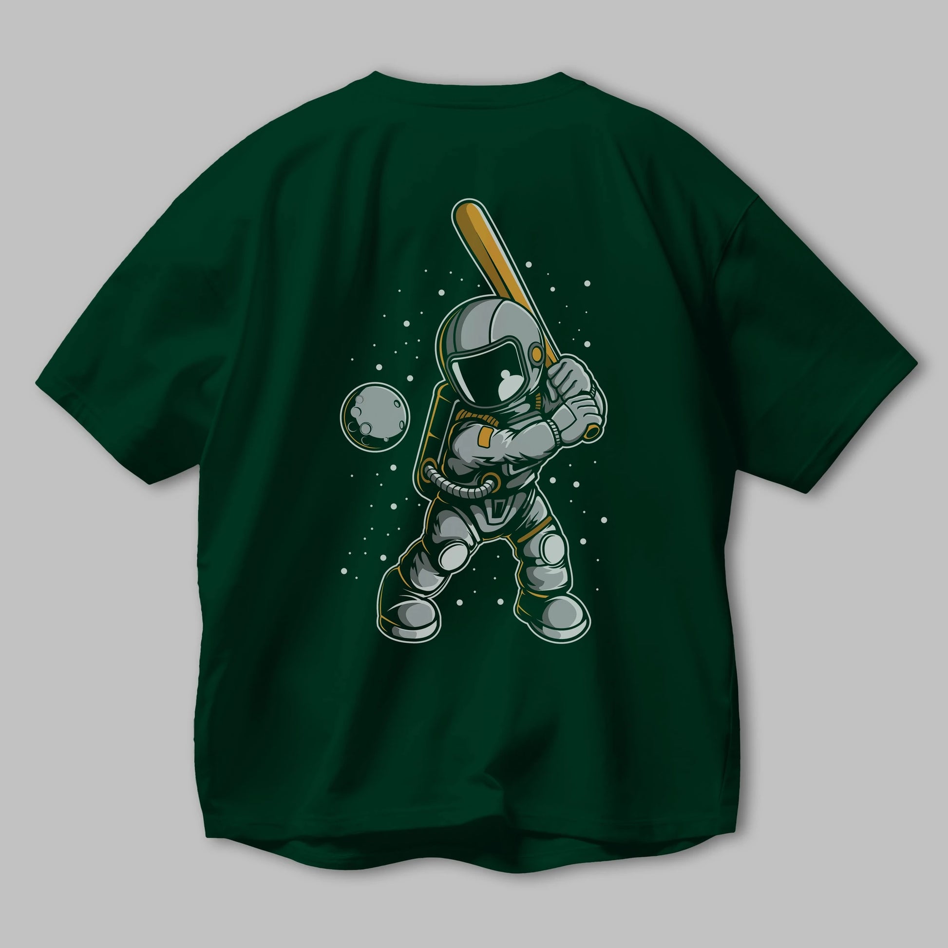 Astronaut Baseball Arka Baskılı Oversize t-shirt Erkek Kadın Unisex
