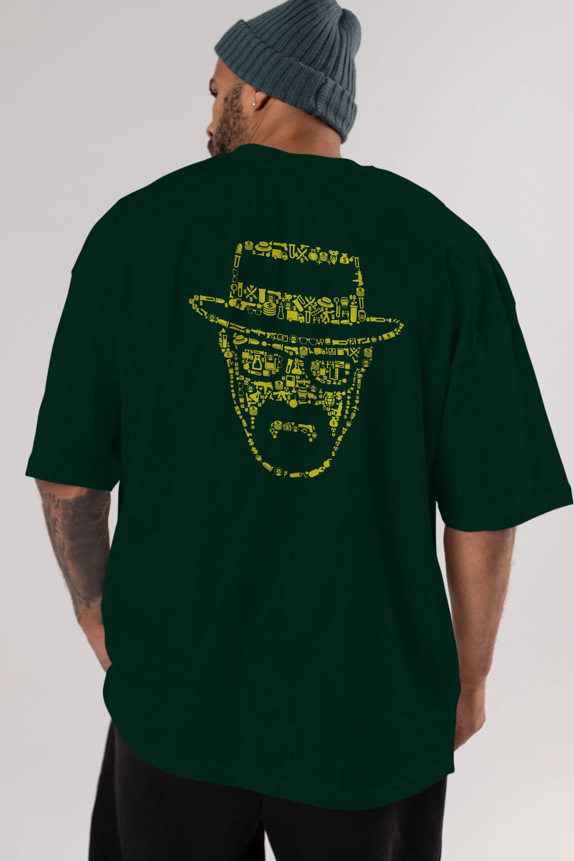 The Chronicle Arka Baskılı Oversize t-shirt %100 pamuk Erkek Kadın Unisex