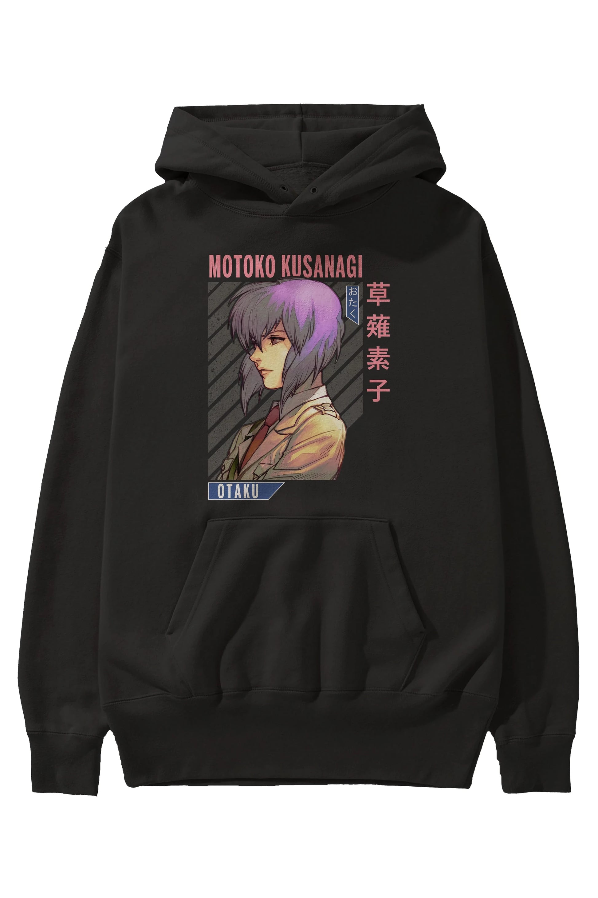 Motoko Kusanagi 4 Anime Ön Baskılı Hoodie Oversize Kapüşonlu Sweatshirt Erkek Kadın Unisex