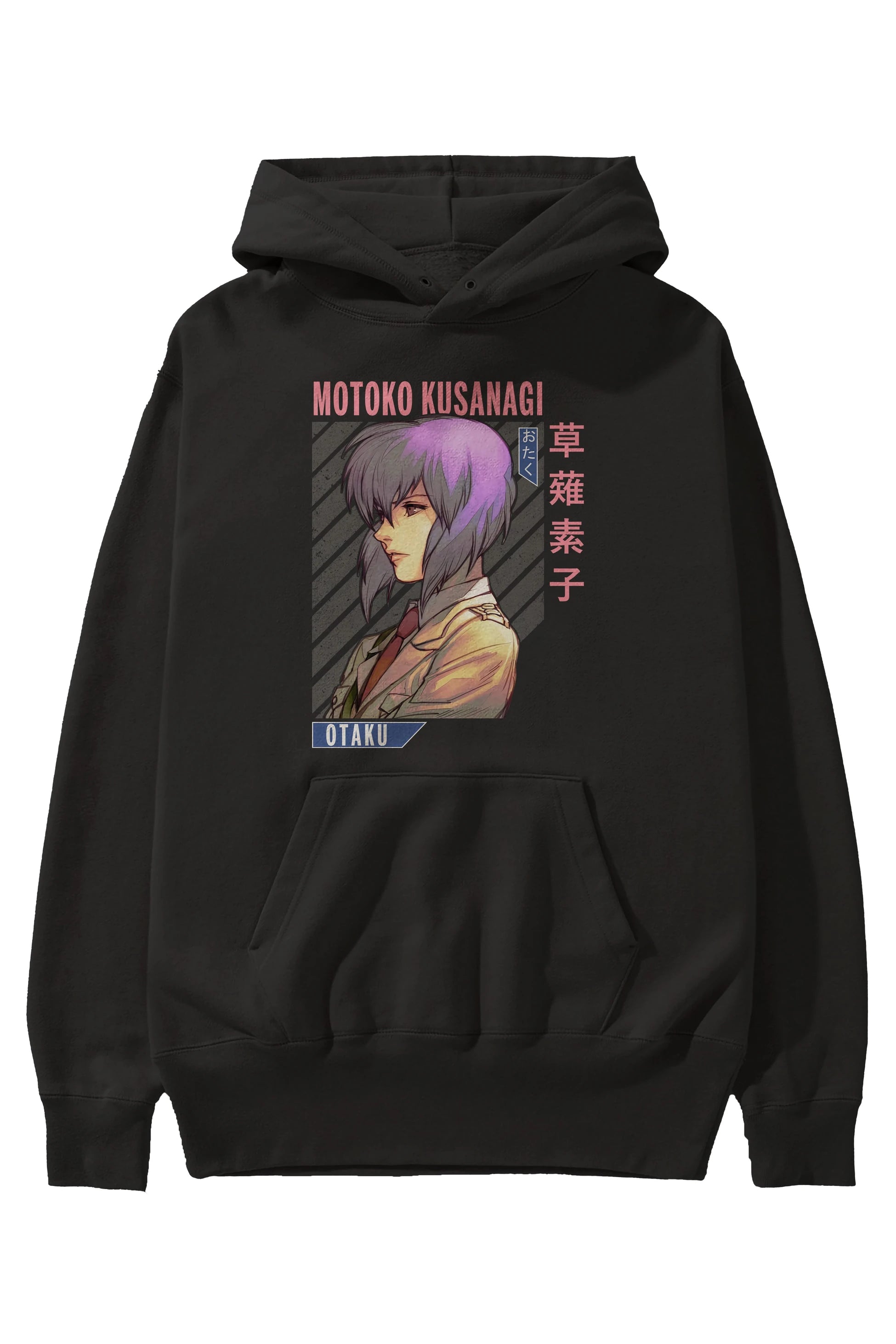 Motoko Kusanagi 4 Anime Ön Baskılı Hoodie Oversize Kapüşonlu Sweatshirt Erkek Kadın Unisex