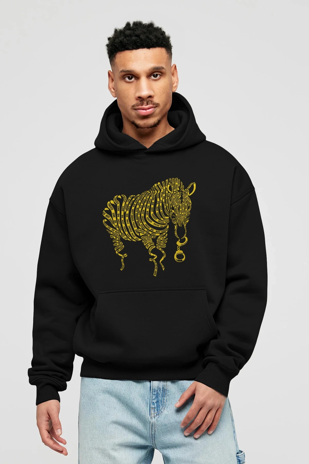 Nature of Crime Ön Baskılı Hoodie Oversize Kapüşonlu Sweatshirt Erkek Kadın Unisex